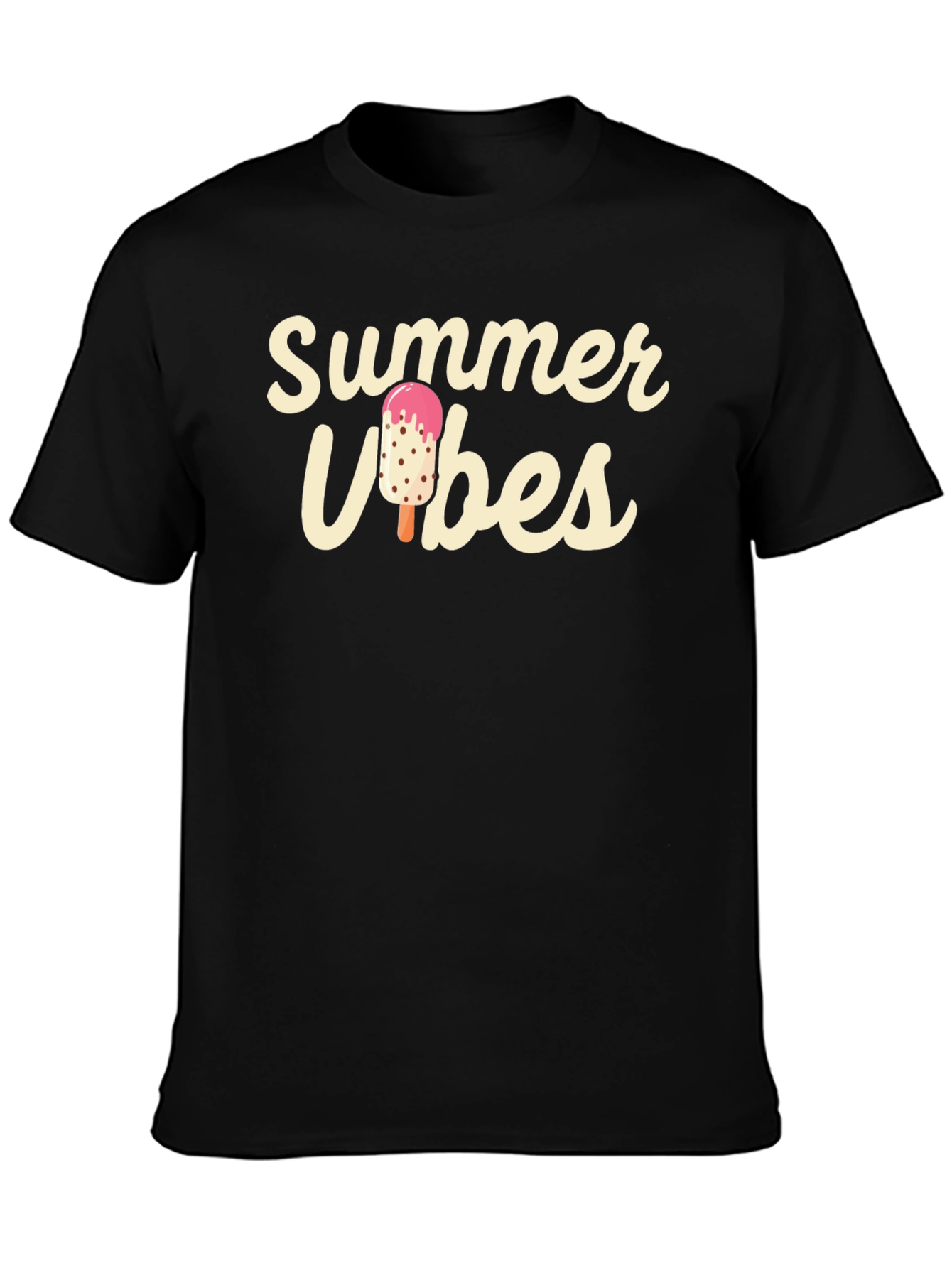 Summer Vibes Black T-Shirt