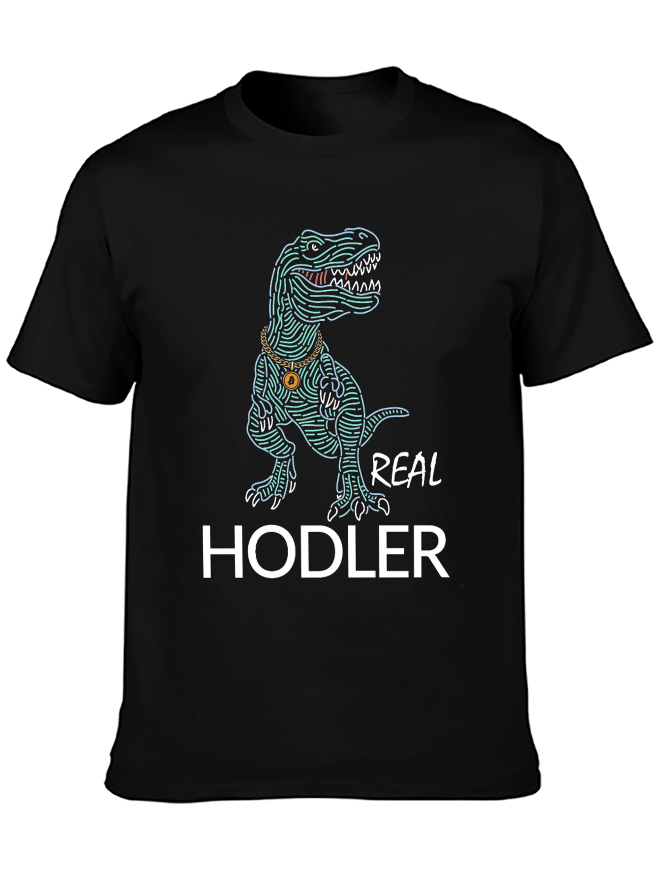 Real Hodler T-Shirt - Crypto Dinosaur Tee