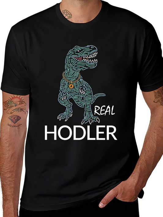 Real Hodler T-Shirt - Crypto Dinosaur Tee