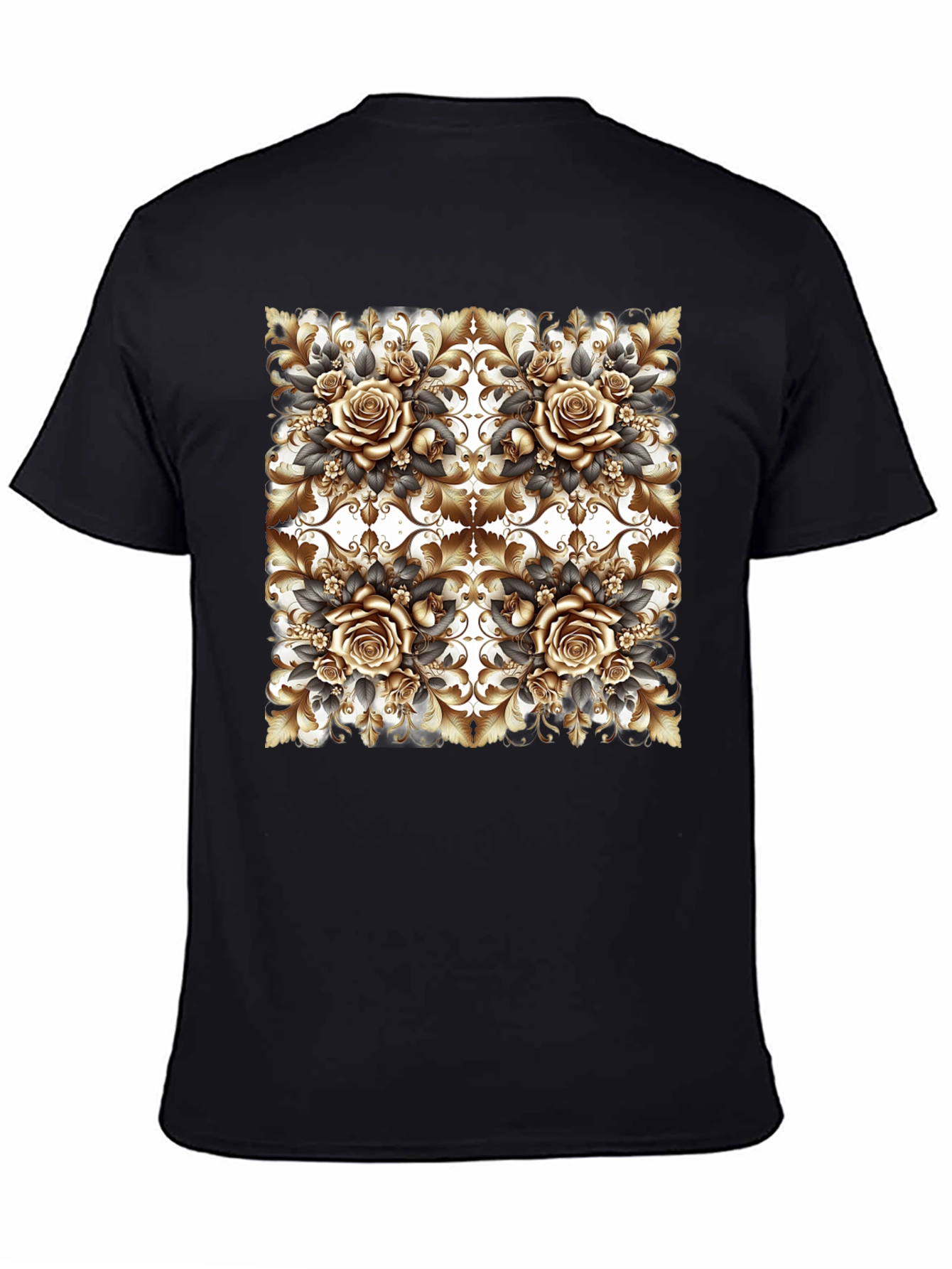 Floral Rose Patterned T-Shirt