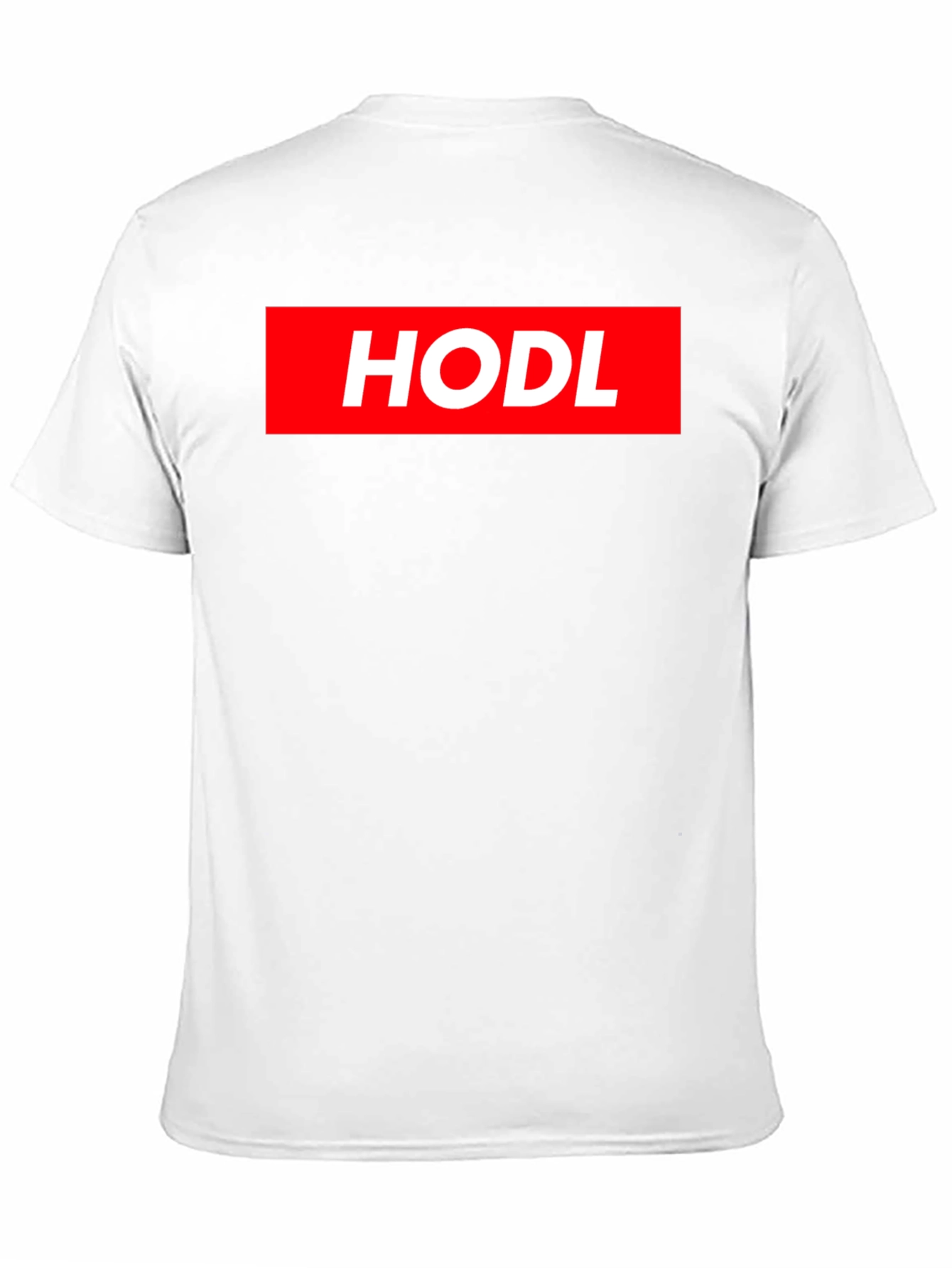 HODL Crypto T-Shirt - Red Box Logo Design
