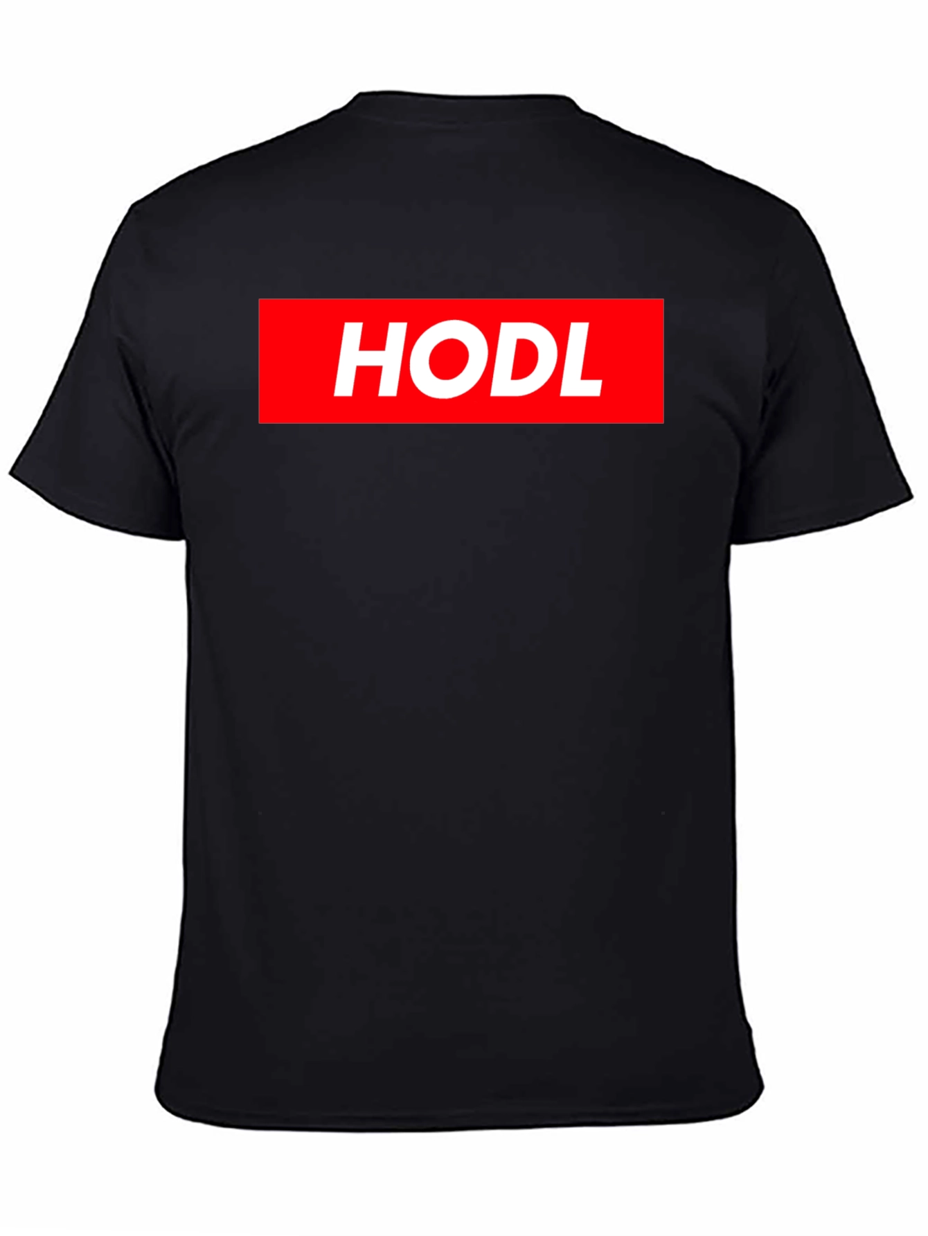HODL Crypto T-Shirt - Red Box Logo Design