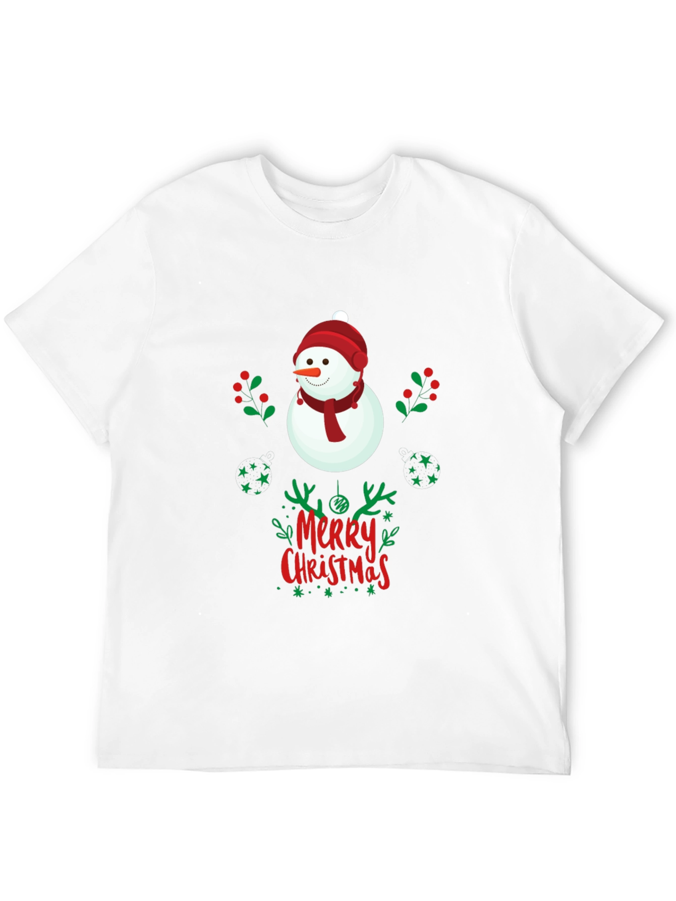 Merry Christmas Snowman Graphic Tee