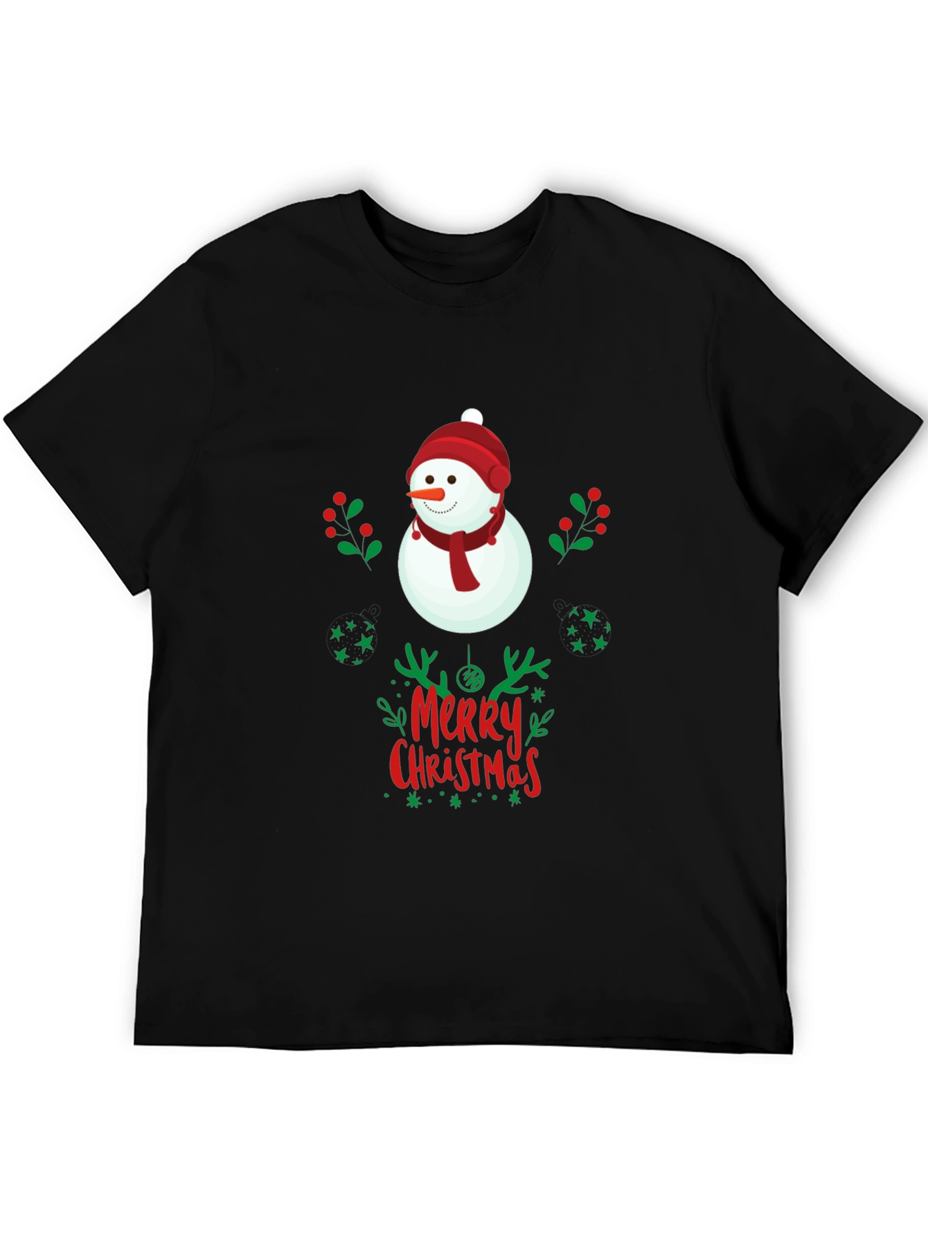 Merry Christmas Snowman Graphic Tee