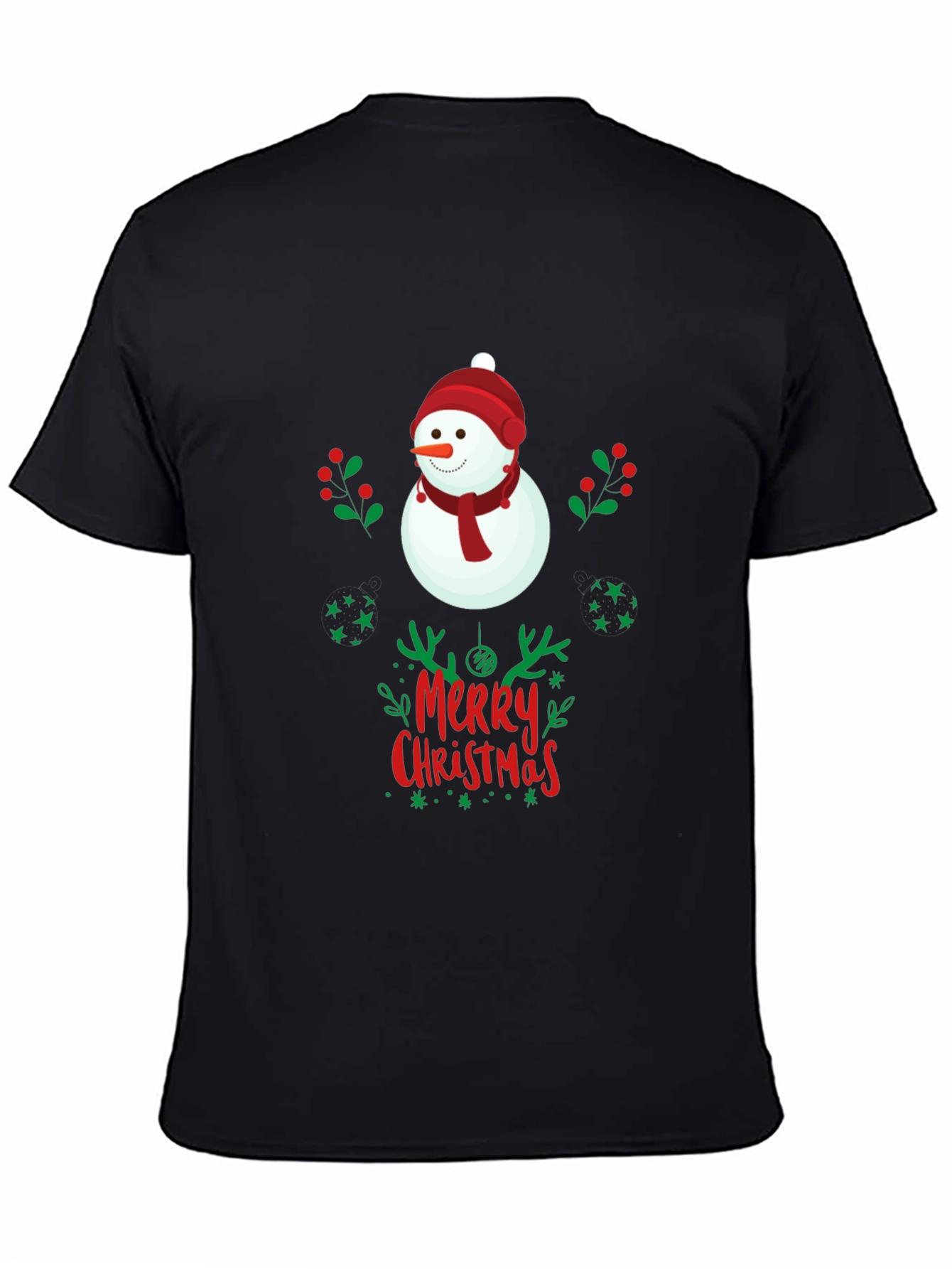 Merry Christmas Snowman Graphic Tee