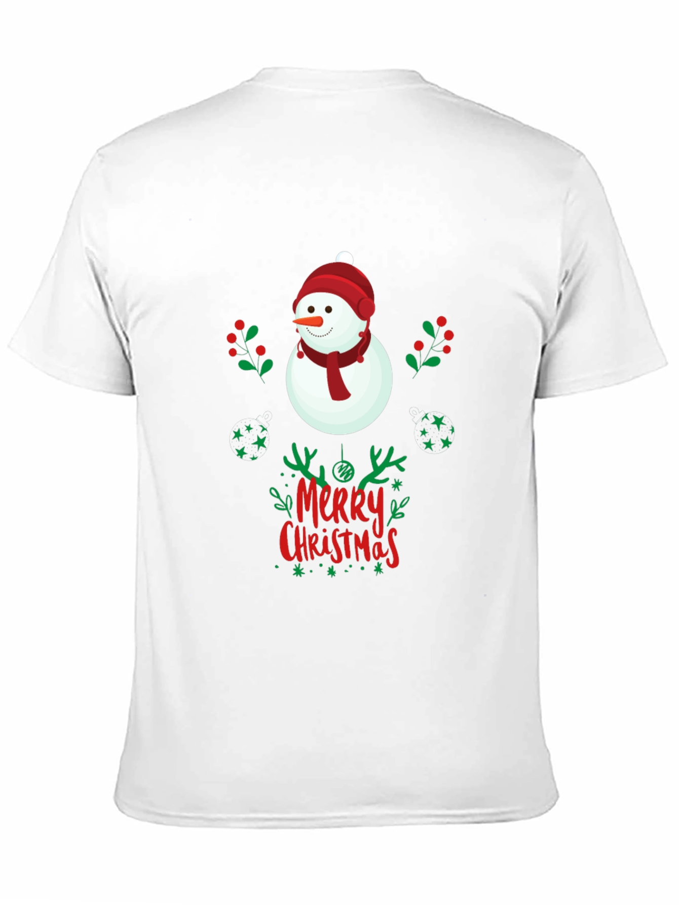 Merry Christmas Snowman Graphic Tee