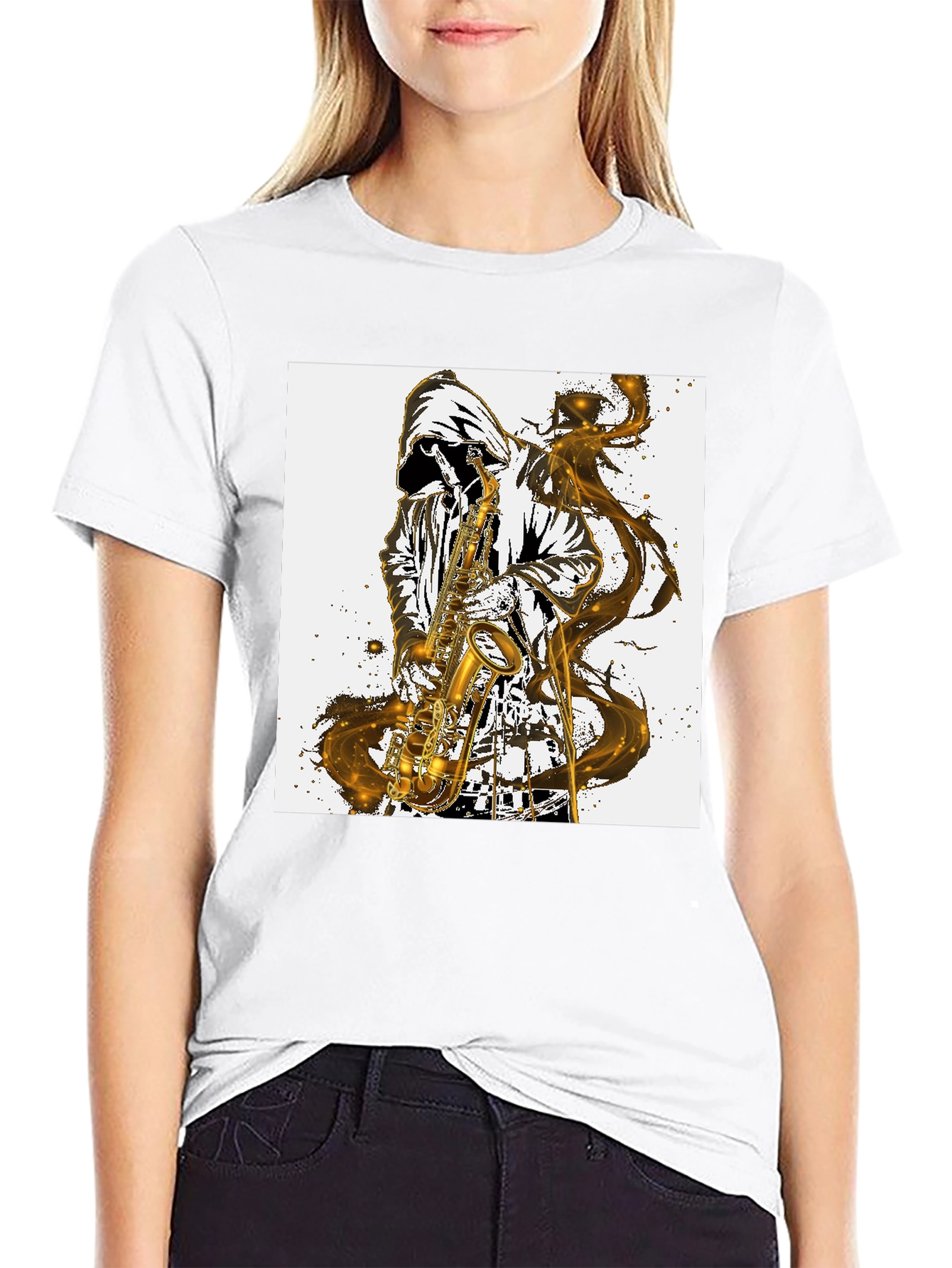Saxophone Player Graphic T-Shirt - Cool Musician Tee