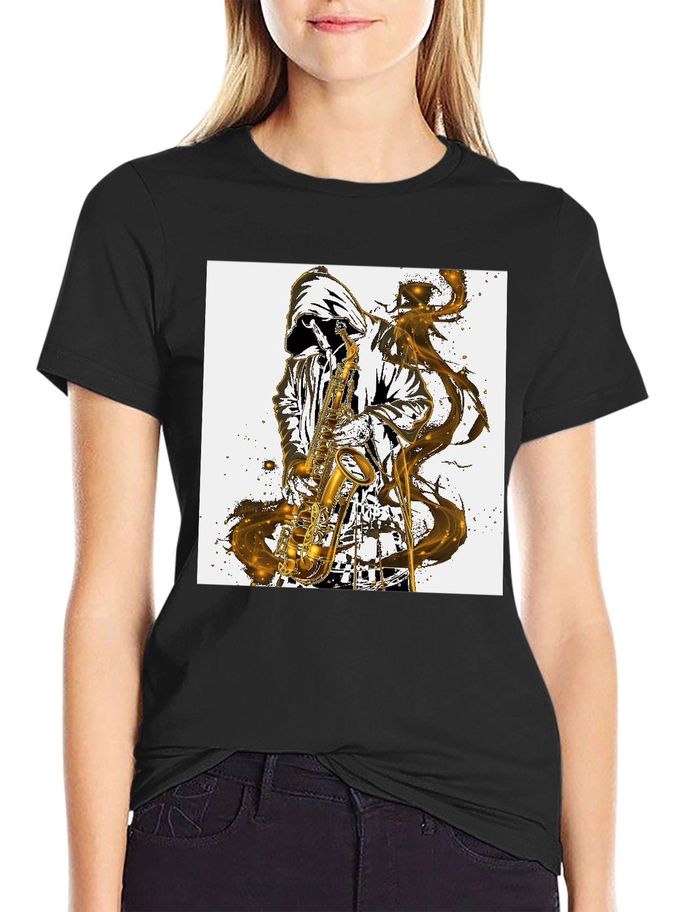 Saxophone Player Graphic T-Shirt - Cool Musician Tee
