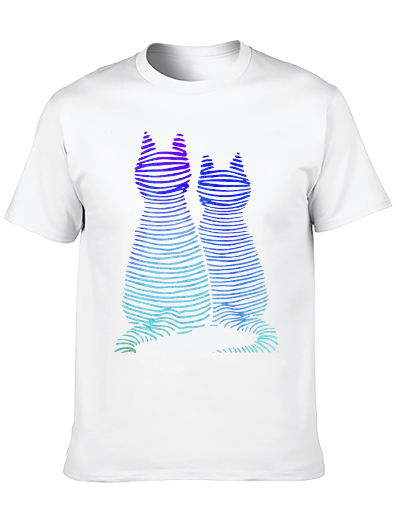 Abstract Cat Silhouette Graphic Tee