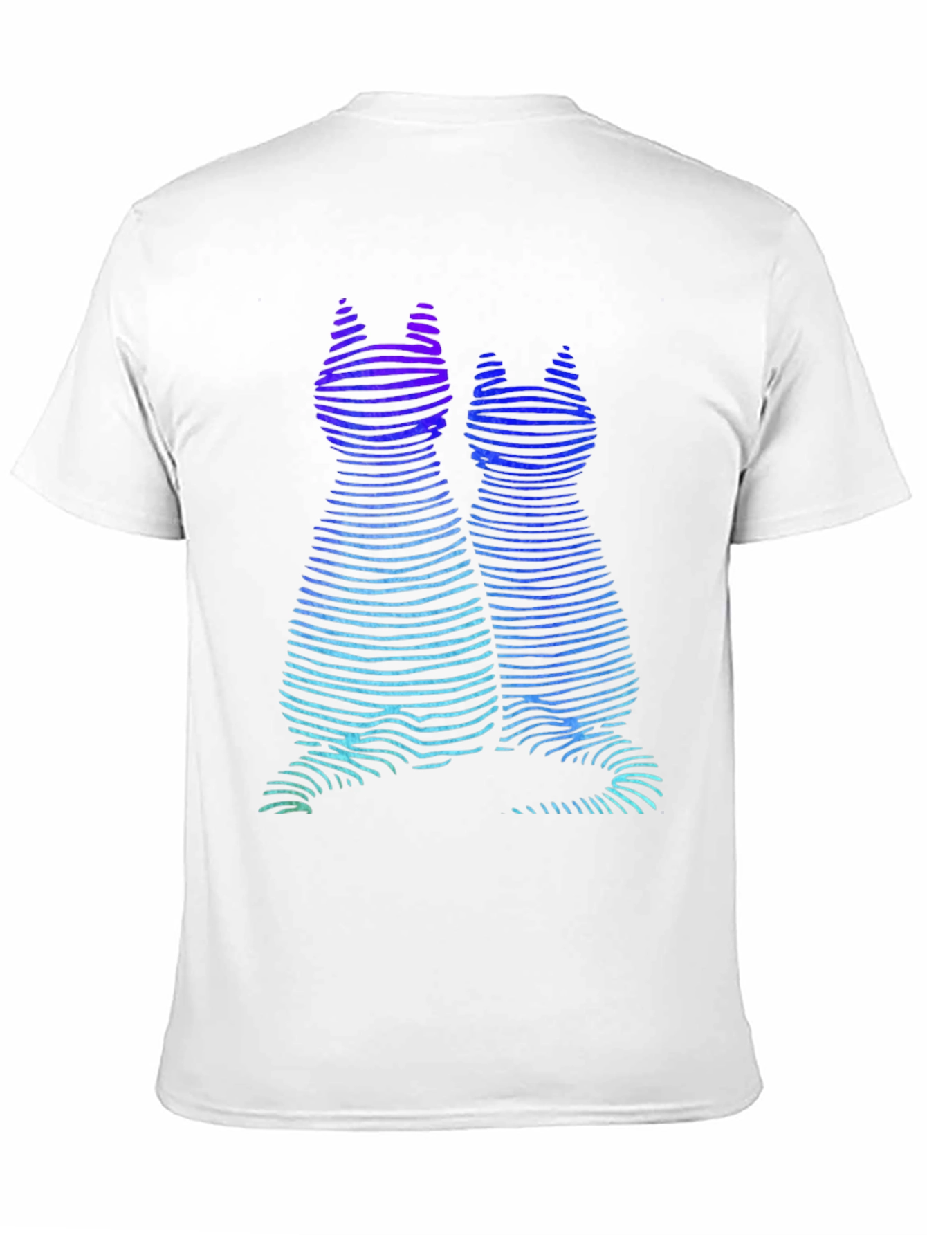 Abstract Cat Silhouette Graphic Tee