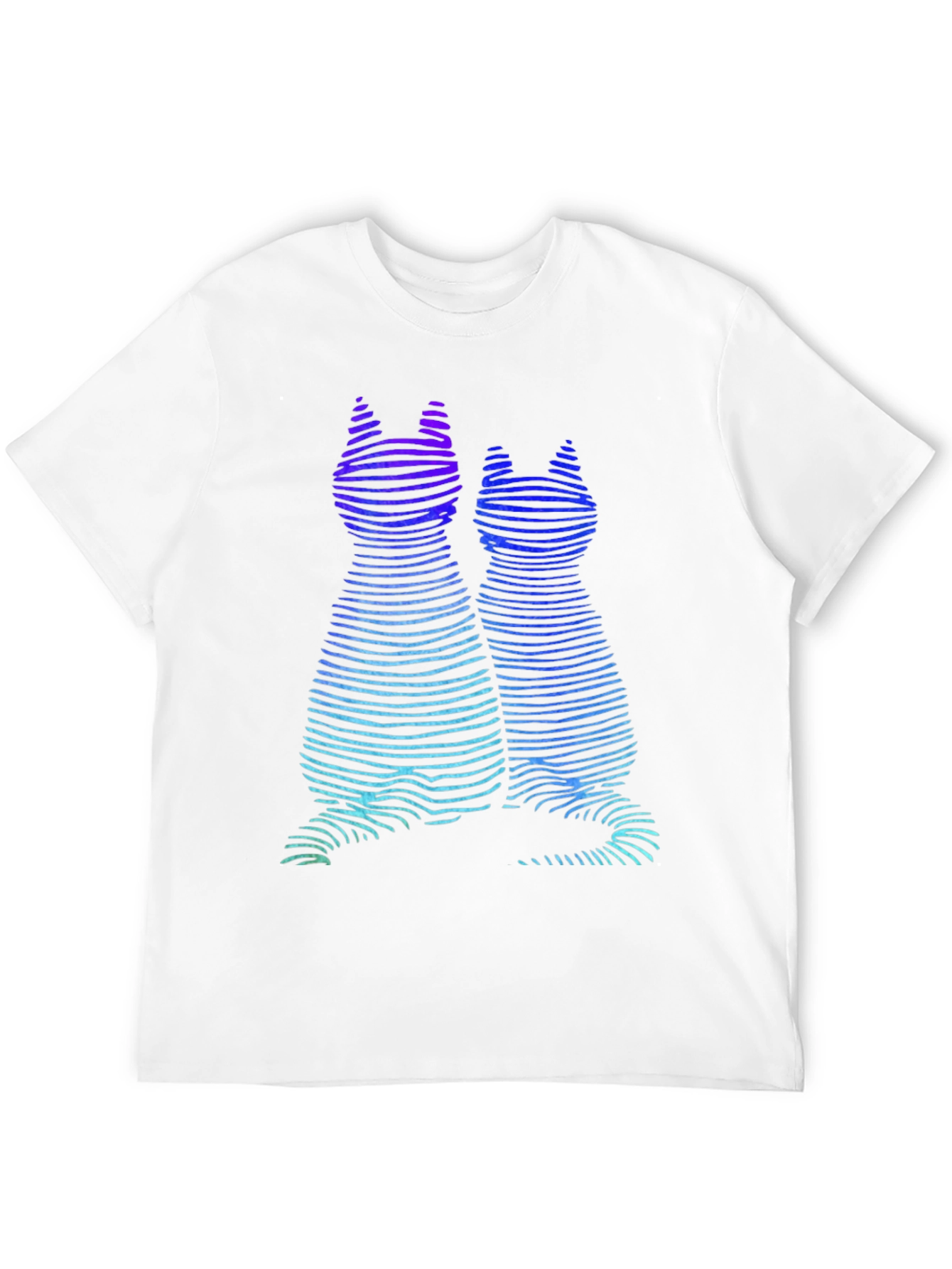 Abstract Cat Silhouette Graphic Tee