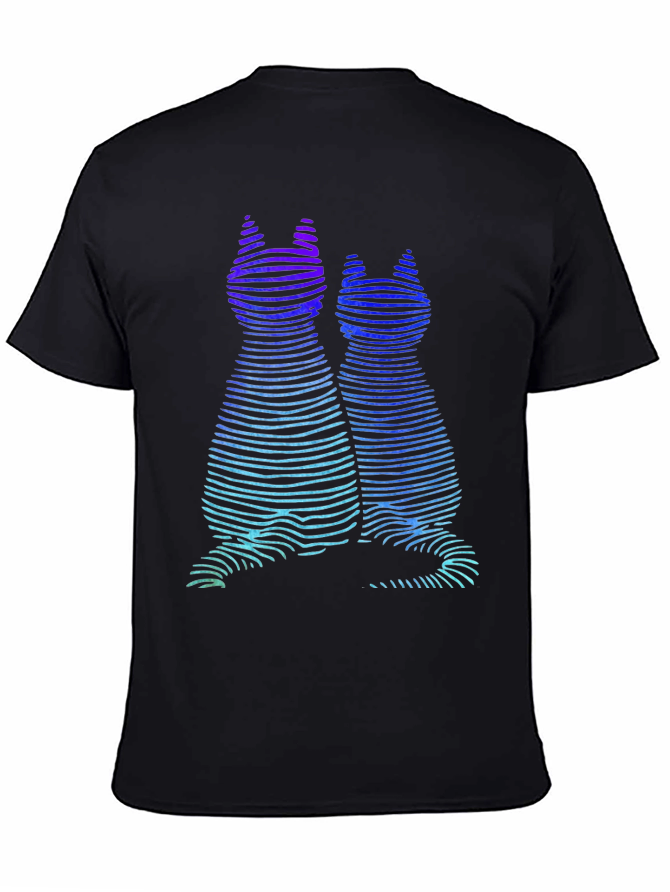 Abstract Cat Silhouette Graphic Tee