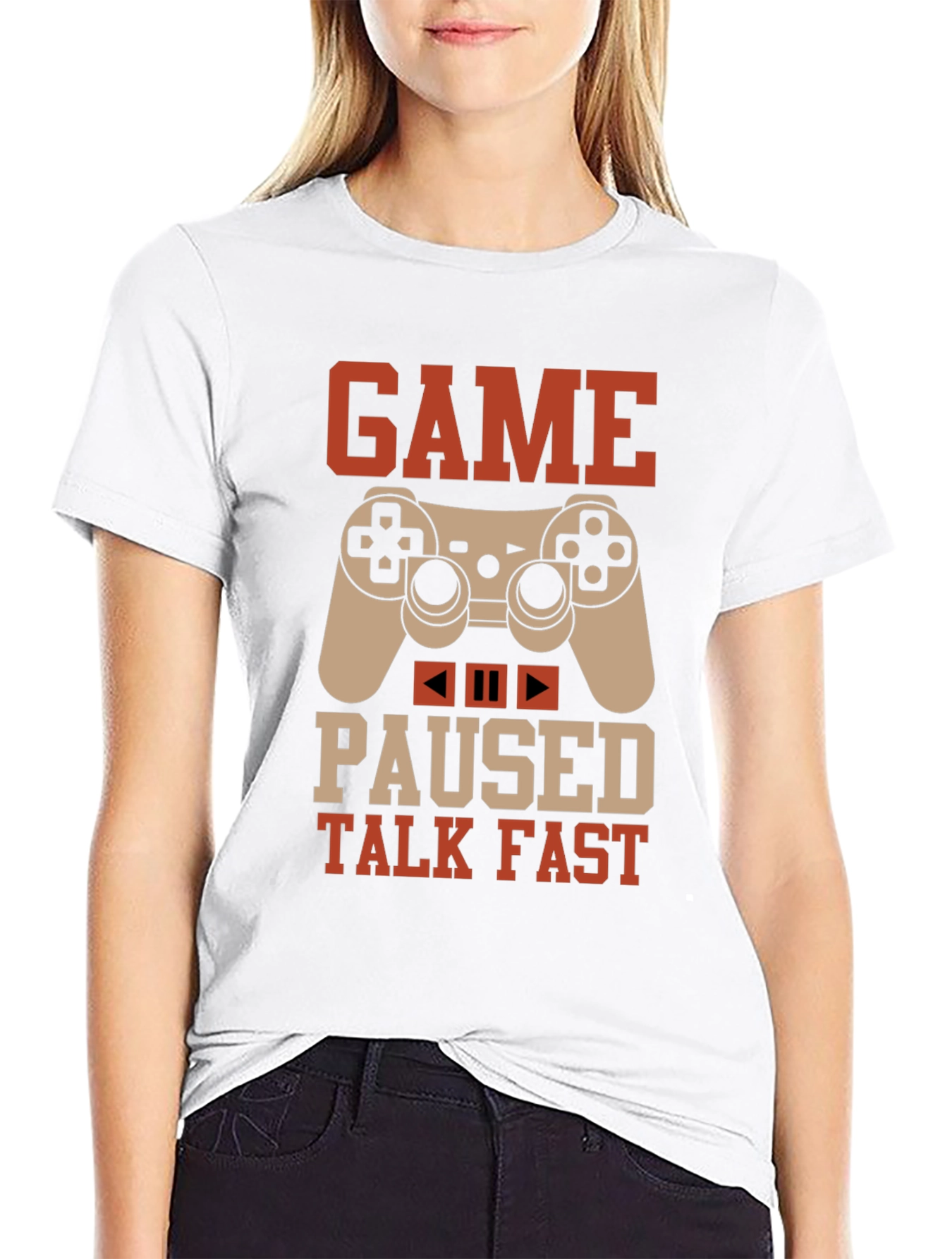 Game Paused Talk Fast Black Gaming T-Shirt