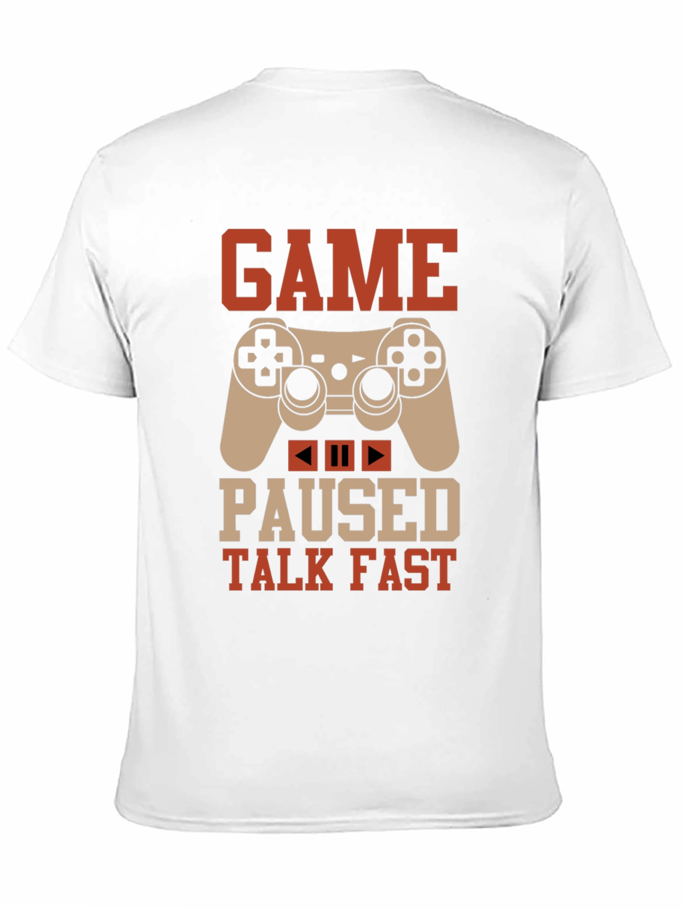 Game Paused Talk Fast Black Gaming T-Shirt