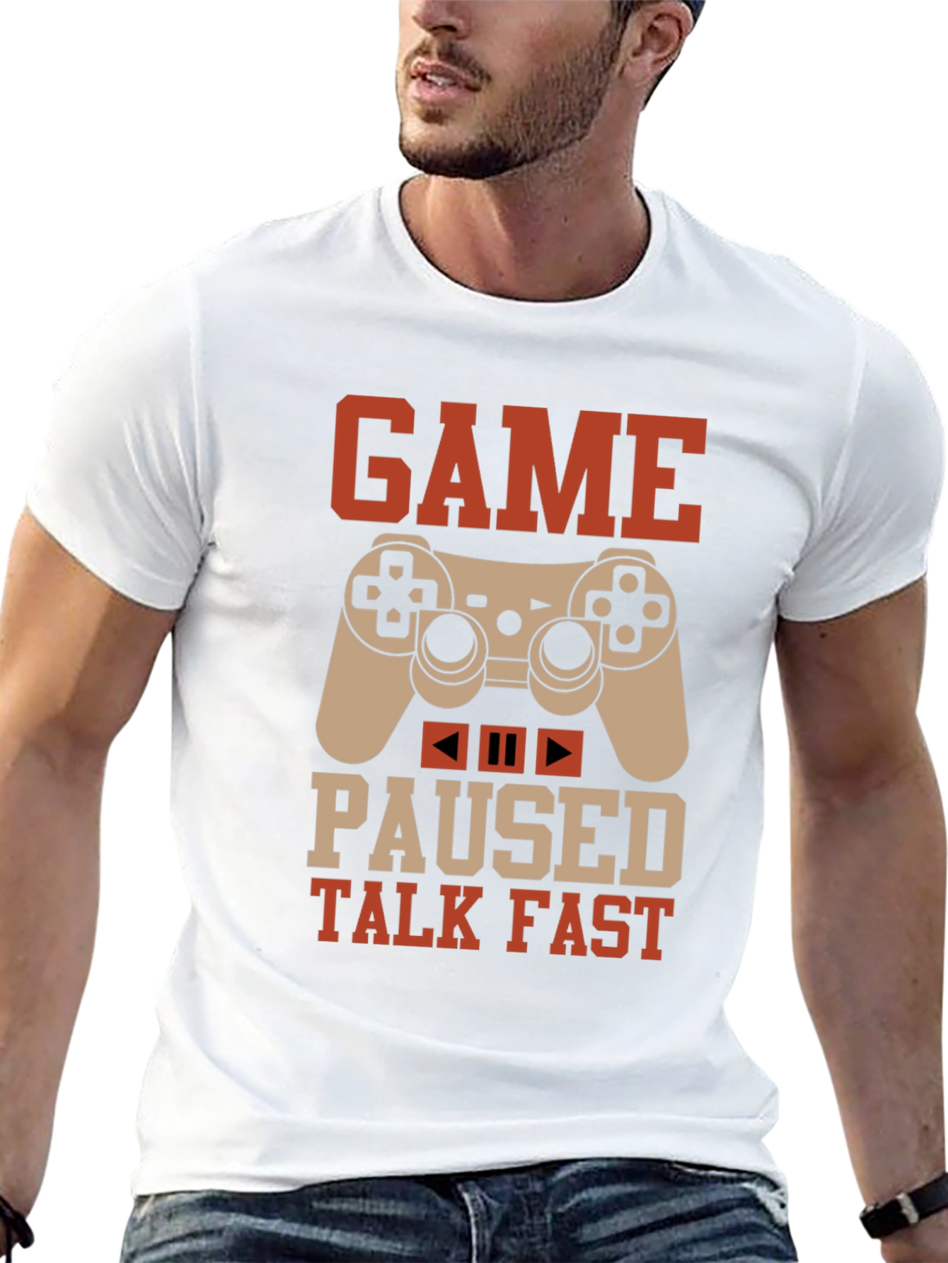 Game Paused Talk Fast Black Gaming T-Shirt