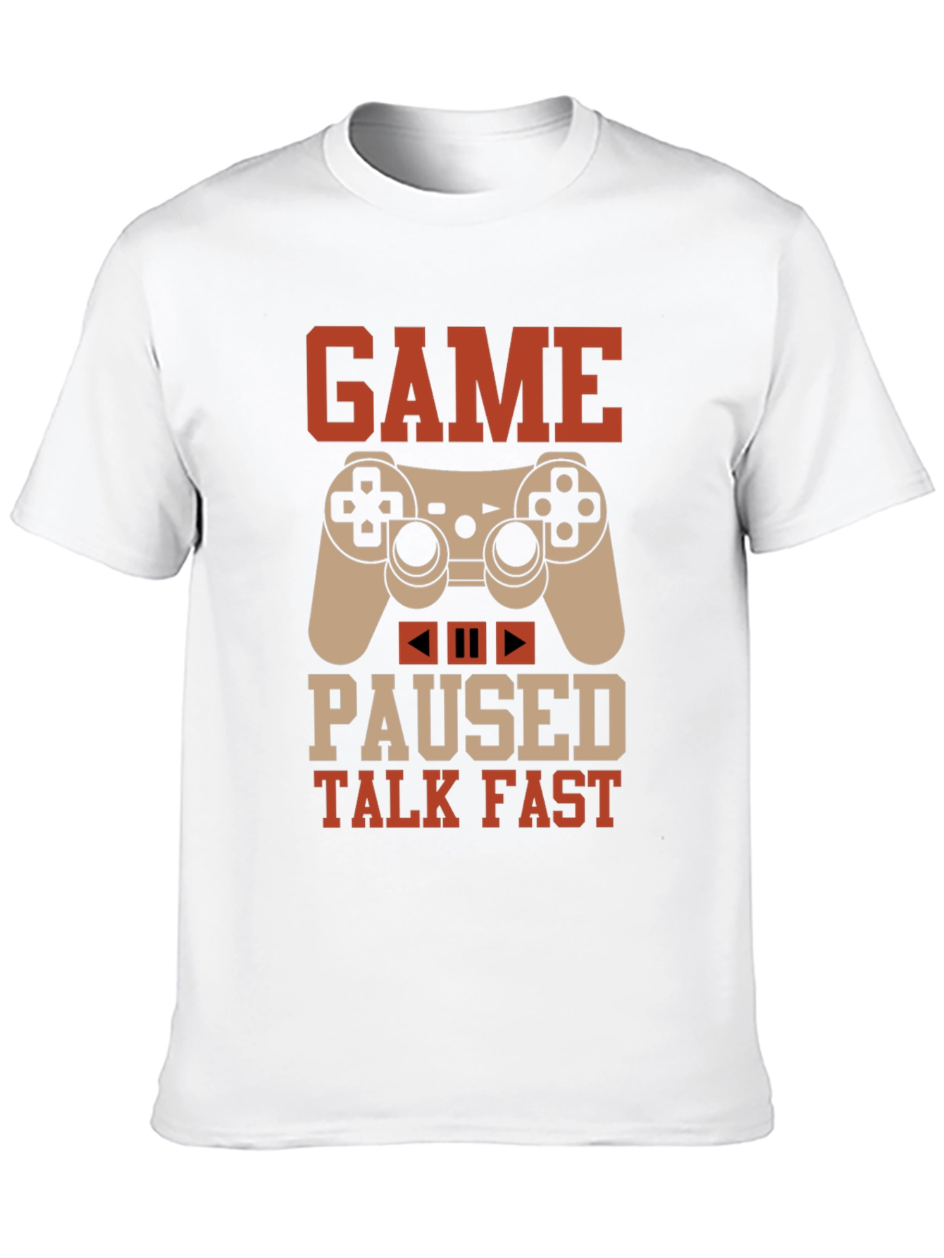 Game Paused Talk Fast Black Gaming T-Shirt
