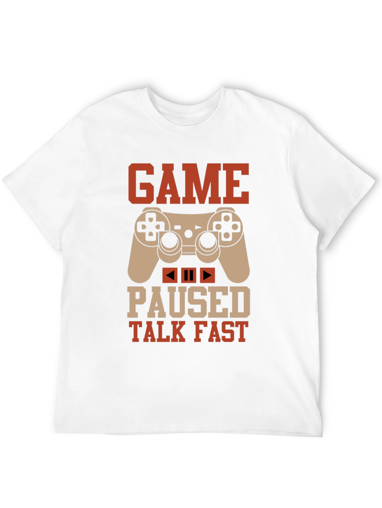 Game Paused Talk Fast Black Gaming T-Shirt