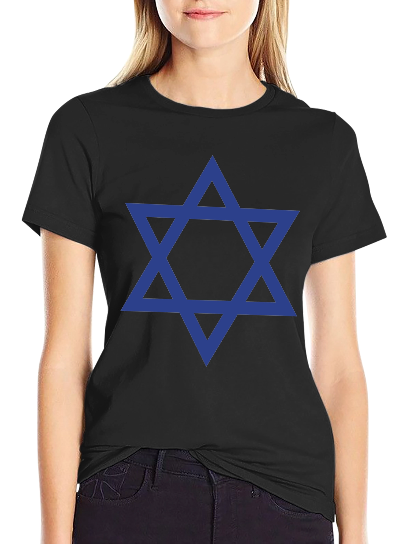 Star of David Mens Black T-Shirt