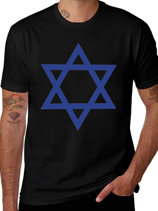 Star of David Mens Black T-Shirt