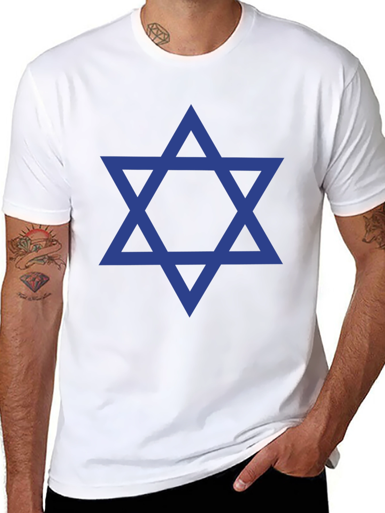 Star of David Mens Black T-Shirt