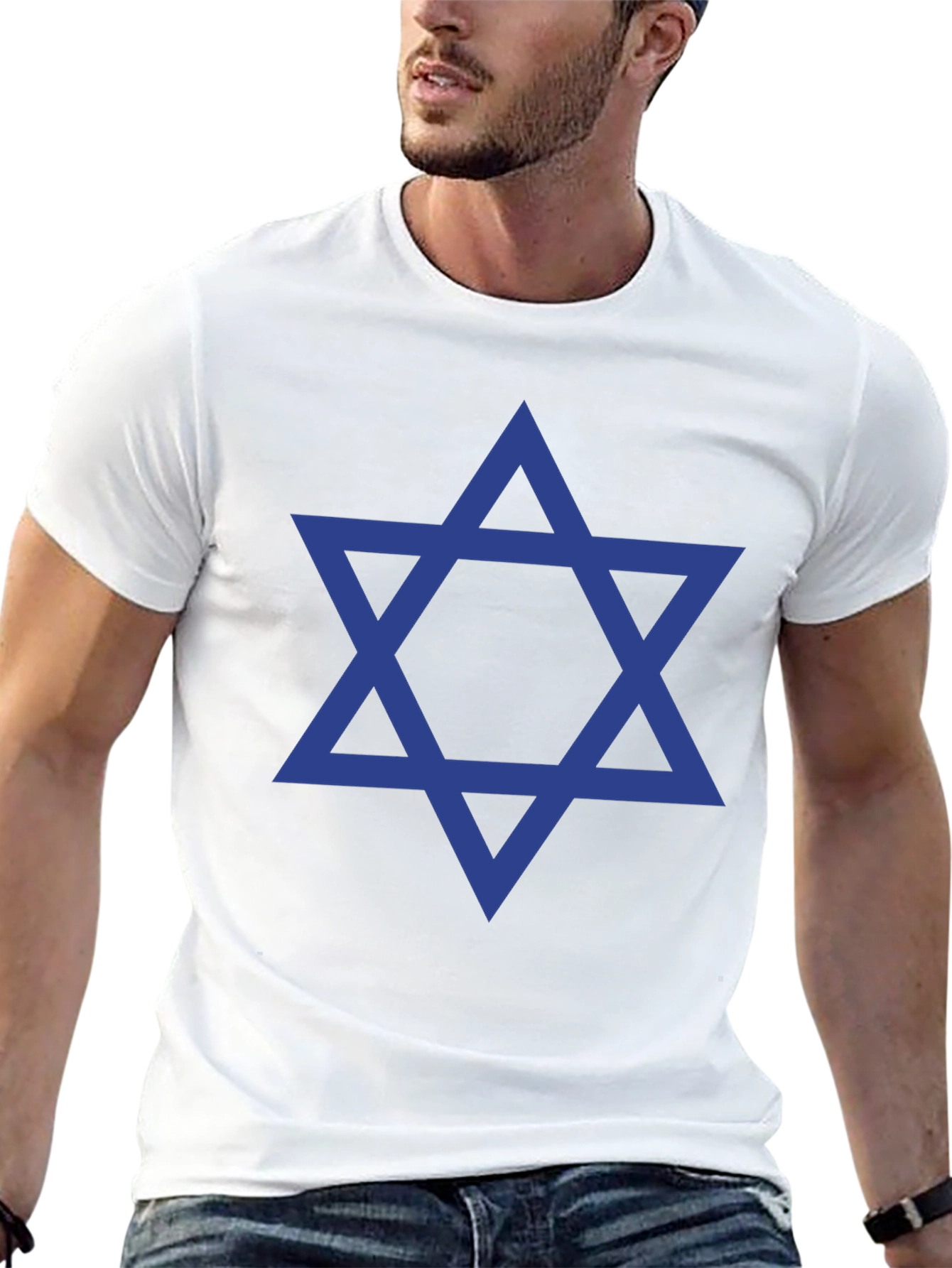 Star of David Mens Black T-Shirt