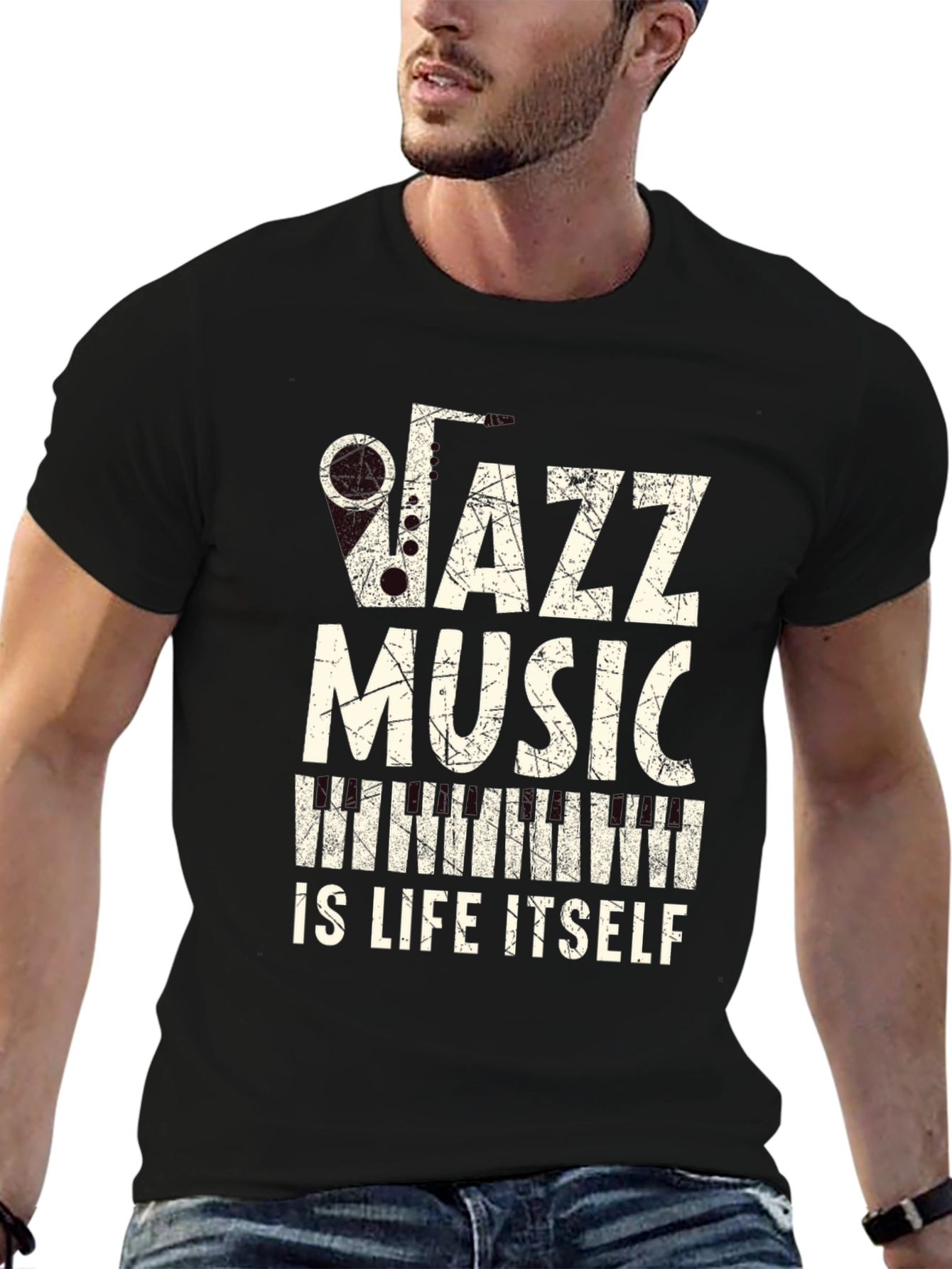 Jazz Music is Life Itself Graphic T-Shirt