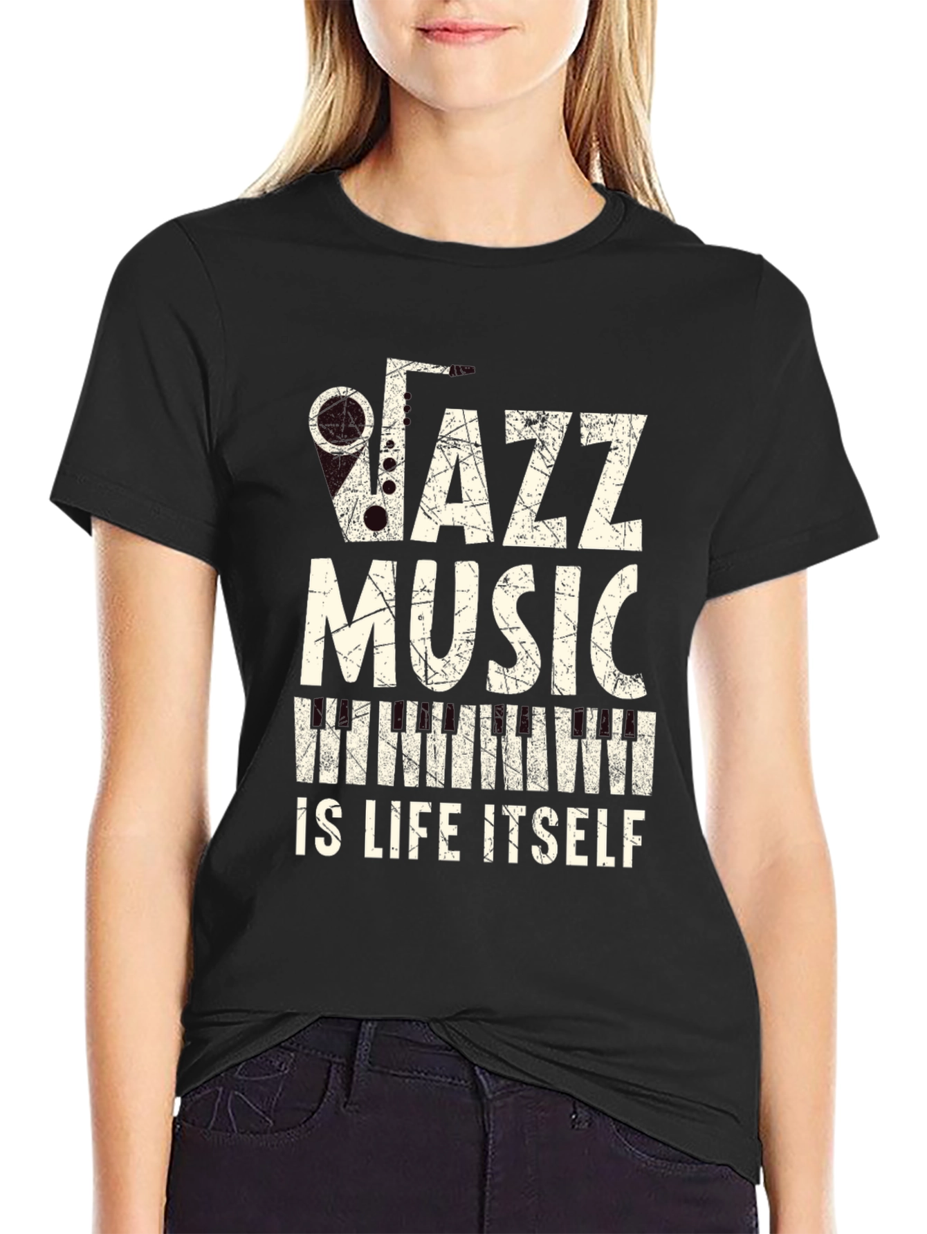 Jazz Music is Life Itself Graphic T-Shirt