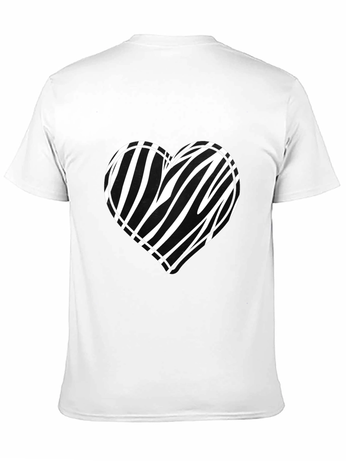 Zebra Heart Graphic Black Tee