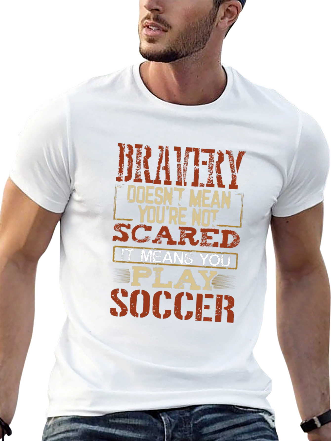 Bravery Soccer Graphic T-Shirt - Play Fearlessly!