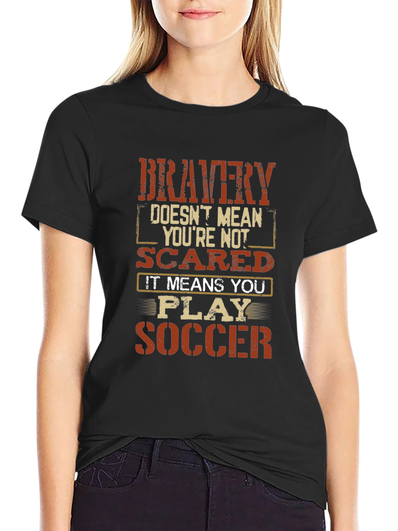 Bravery Soccer Graphic T-Shirt - Play Fearlessly!