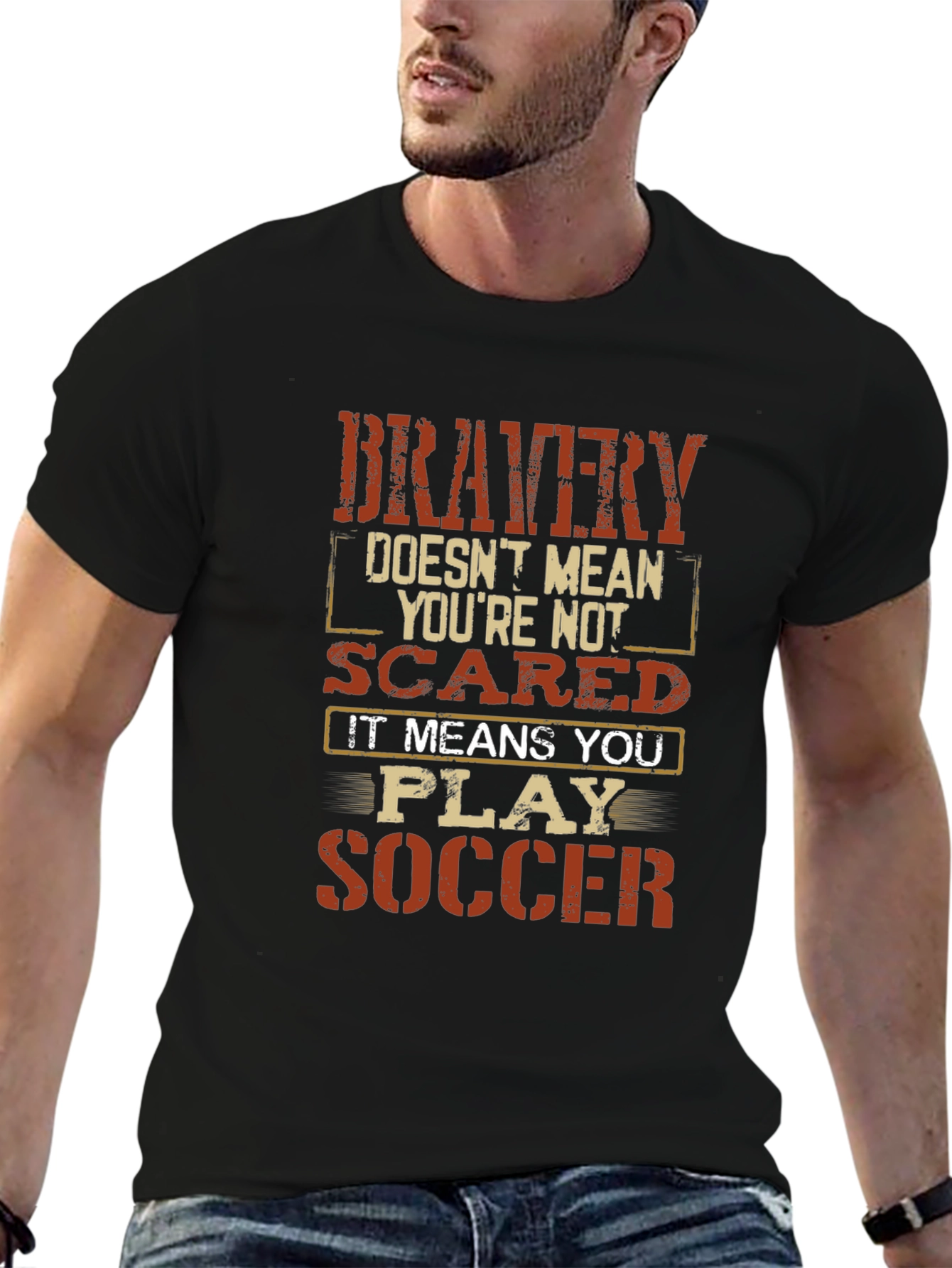 Bravery Soccer Graphic T-Shirt - Play Fearlessly!