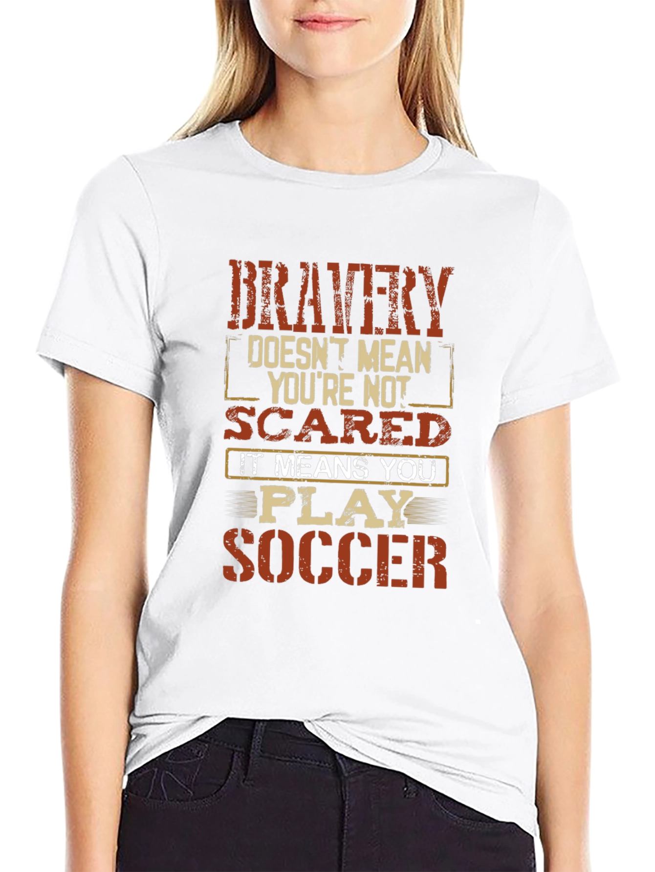 Bravery Soccer Graphic T-Shirt - Play Fearlessly!