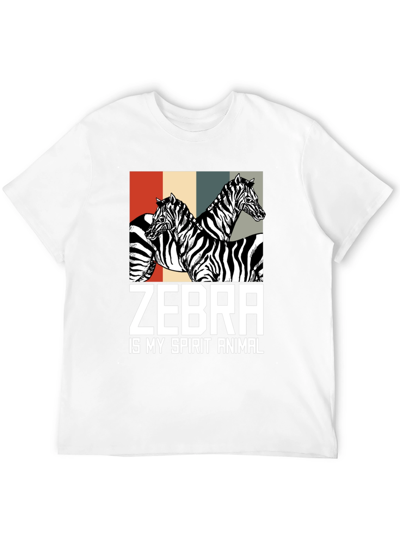 Zebra Spirit Animal Graphic T-Shirt