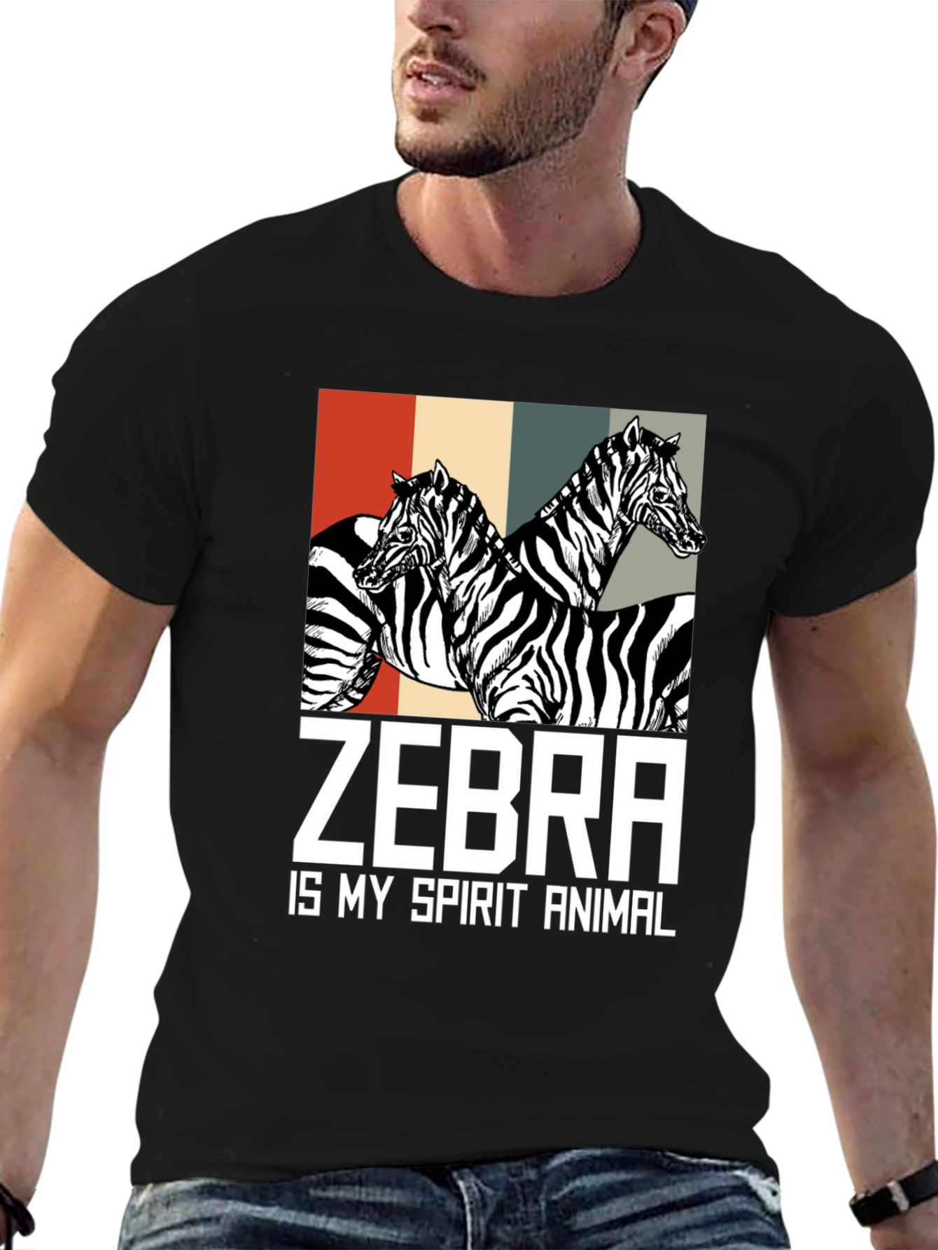 Zebra Spirit Animal Graphic T-Shirt