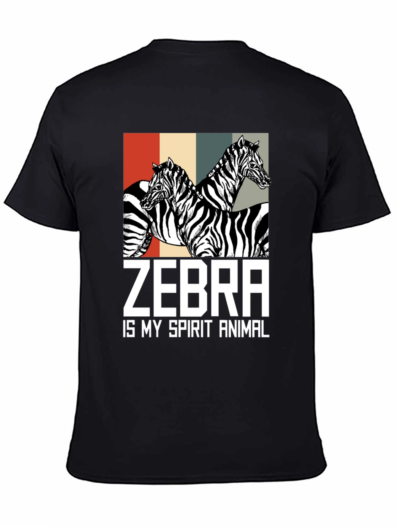 Zebra Spirit Animal Graphic T-Shirt