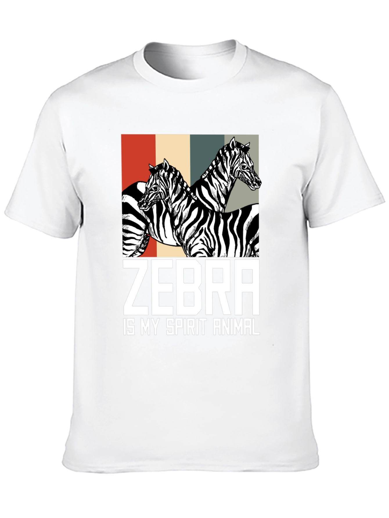 Zebra Spirit Animal Graphic T-Shirt