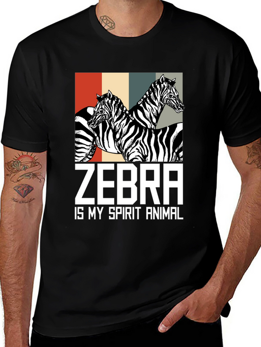 Zebra Spirit Animal Graphic T-Shirt