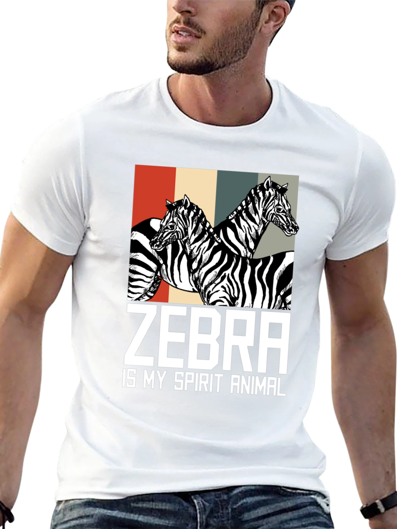 Zebra Spirit Animal Graphic T-Shirt