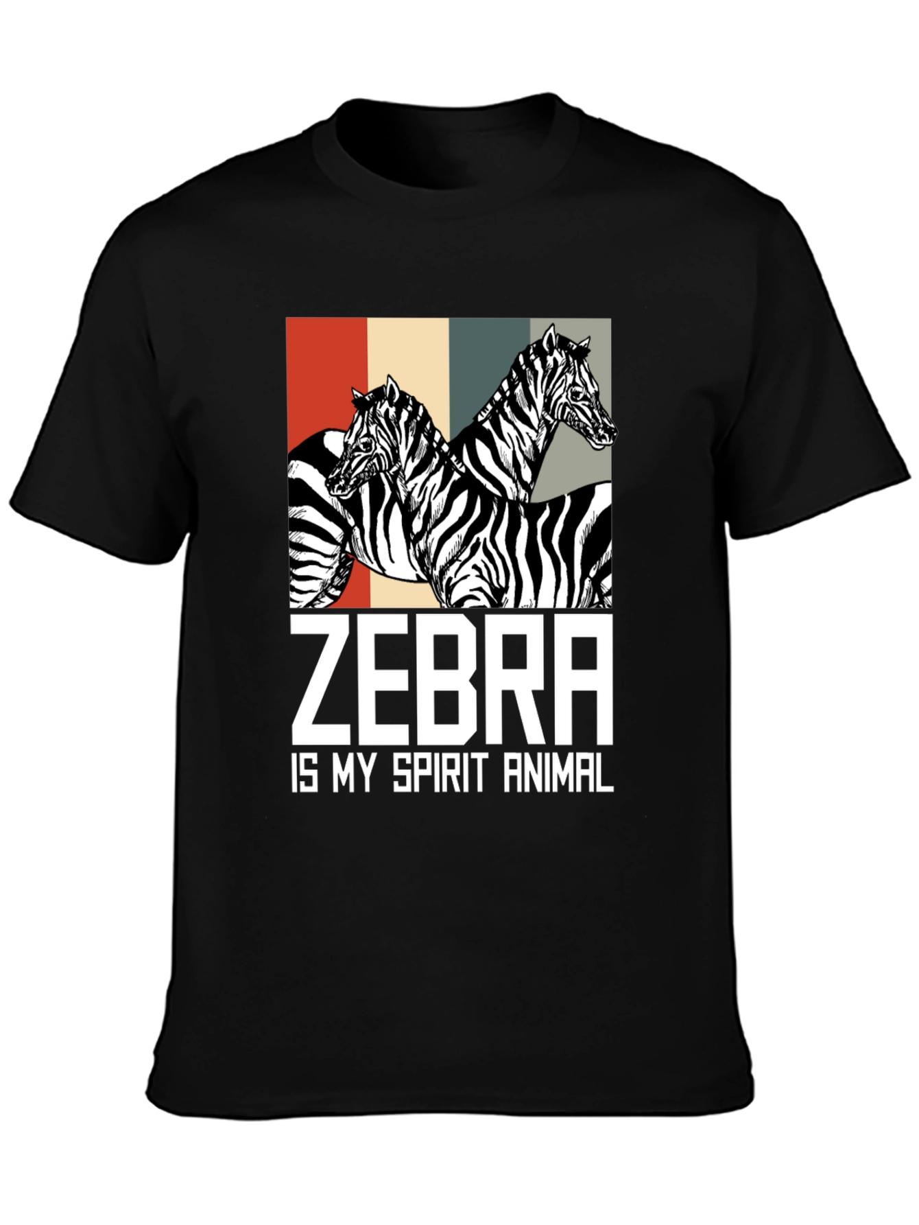 Zebra Spirit Animal Graphic T-Shirt