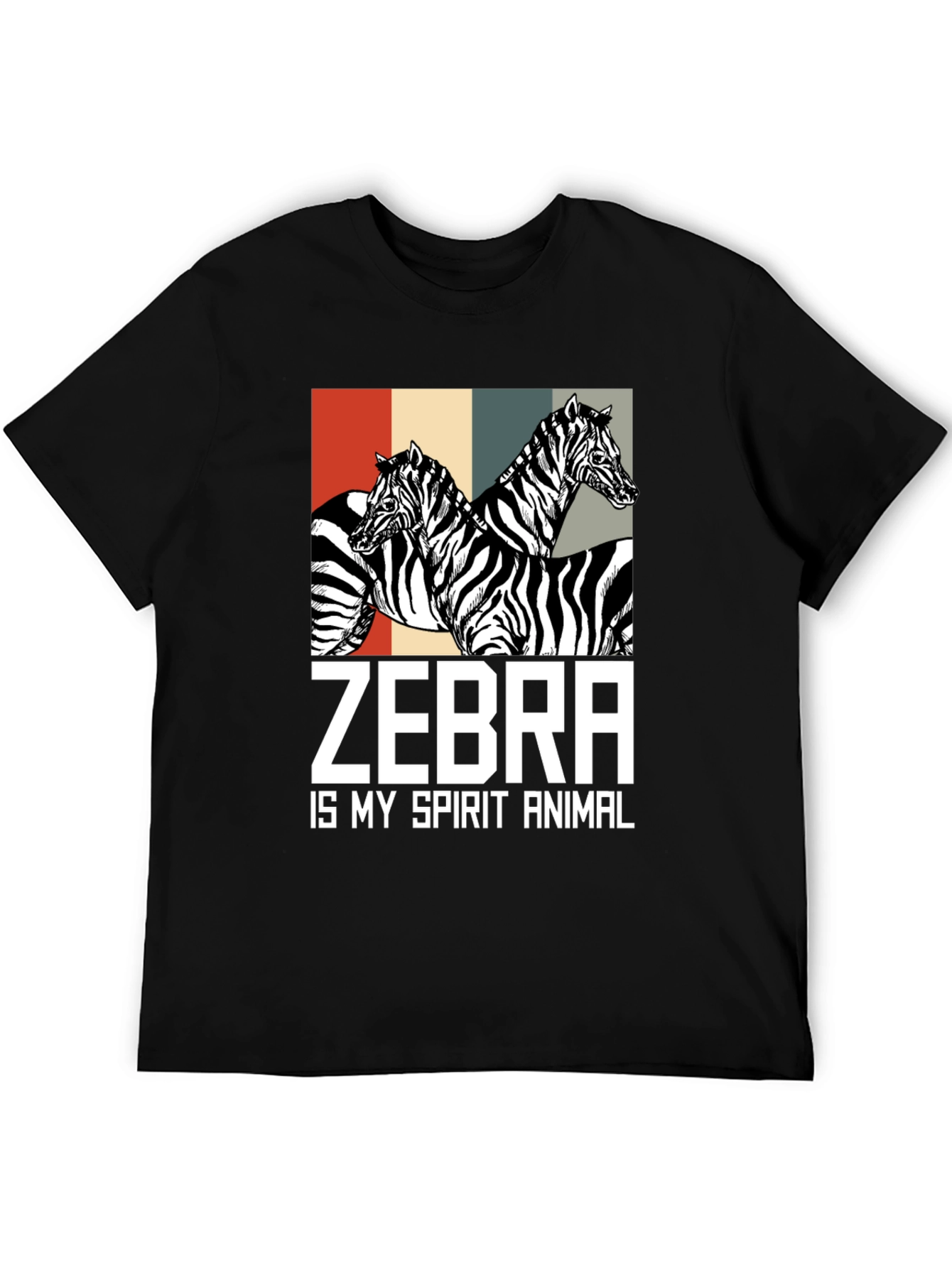 Zebra Spirit Animal Graphic T-Shirt
