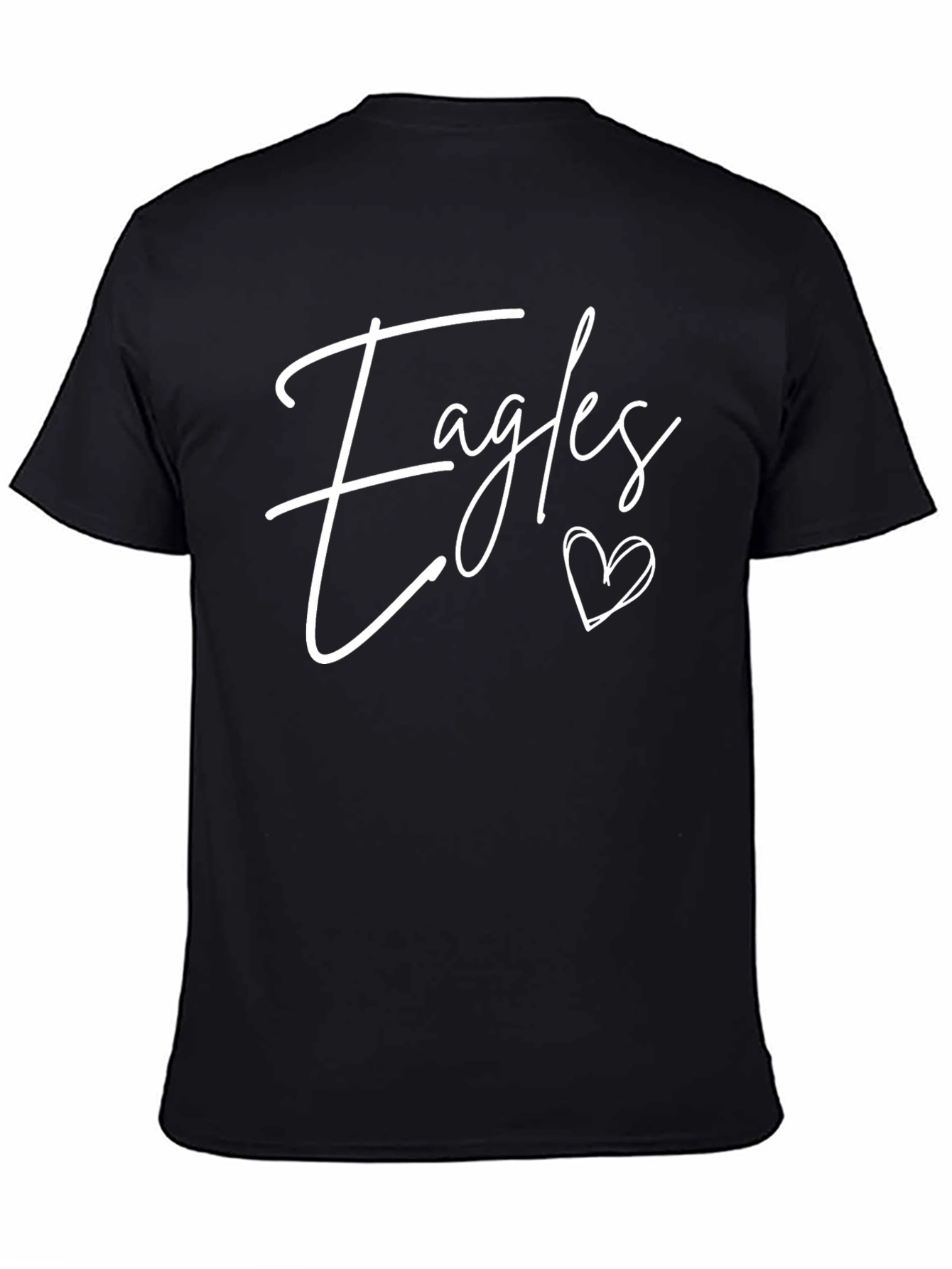 Eagles Love Graphic Tee - Black Cotton T-Shirt