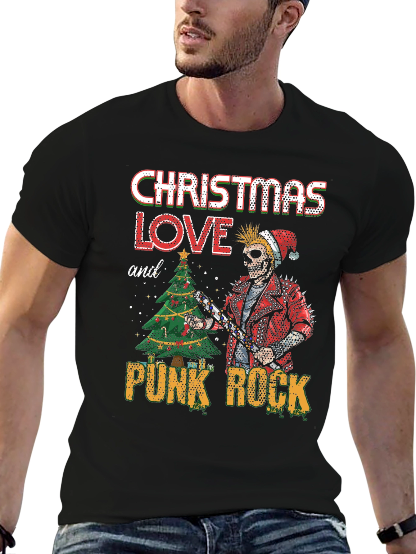 Christmas Love Punk Rock Tee