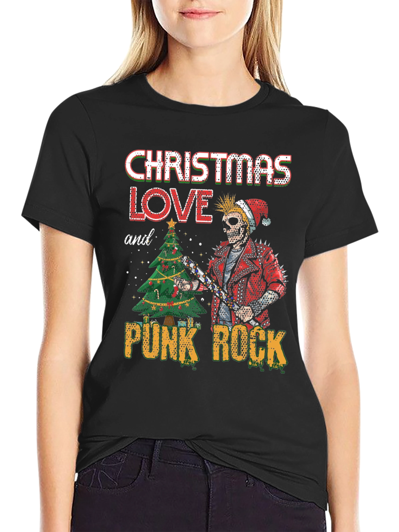 Christmas Love Punk Rock Tee