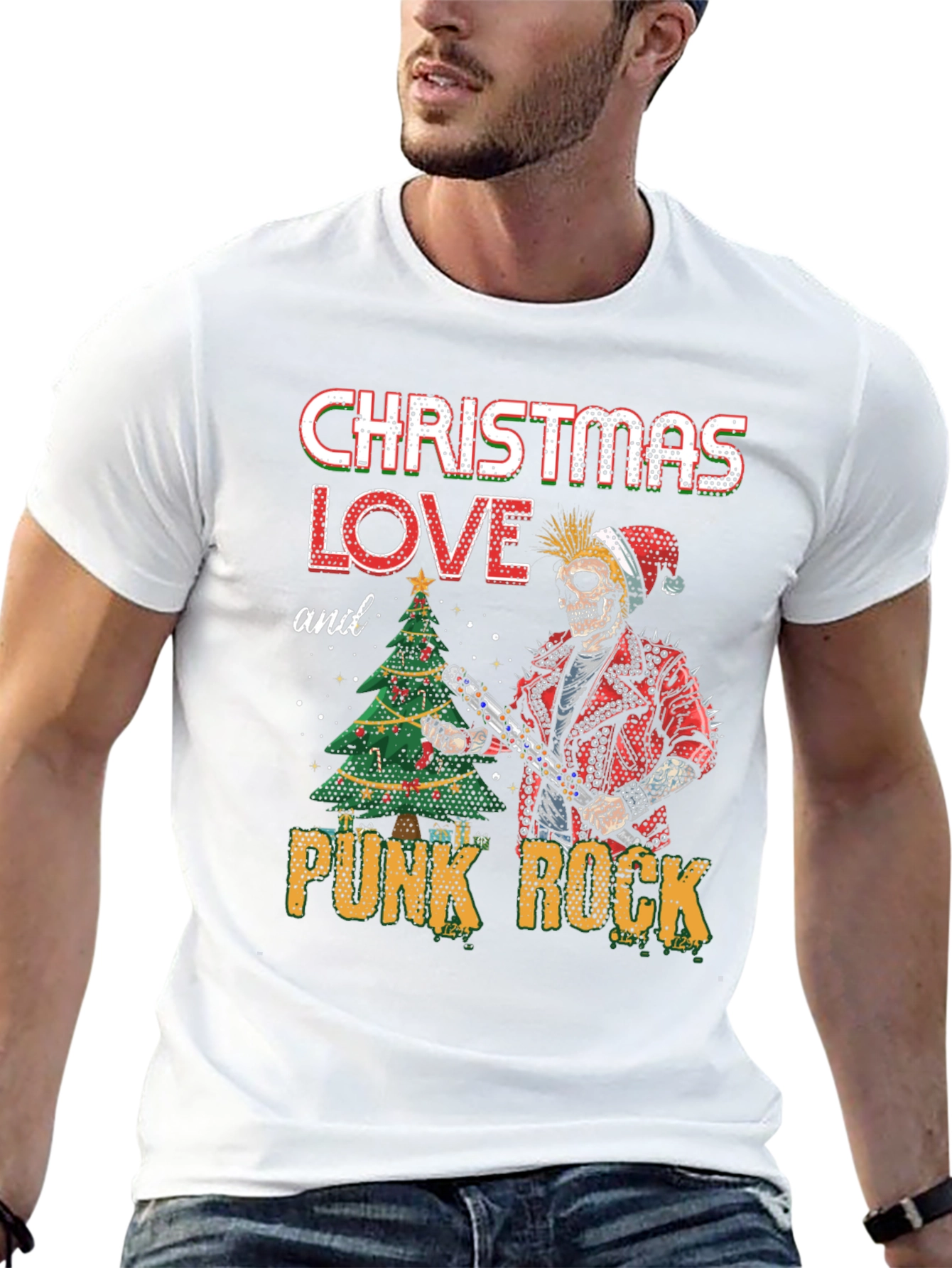 Christmas Love Punk Rock Tee