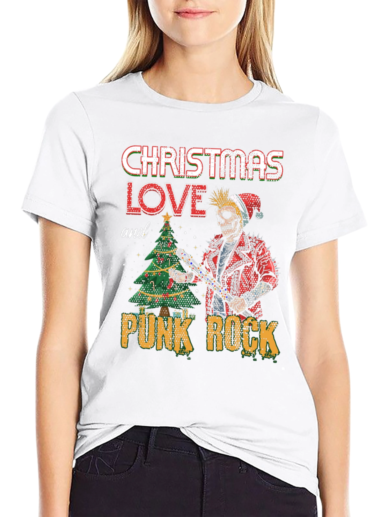 Christmas Love Punk Rock Tee