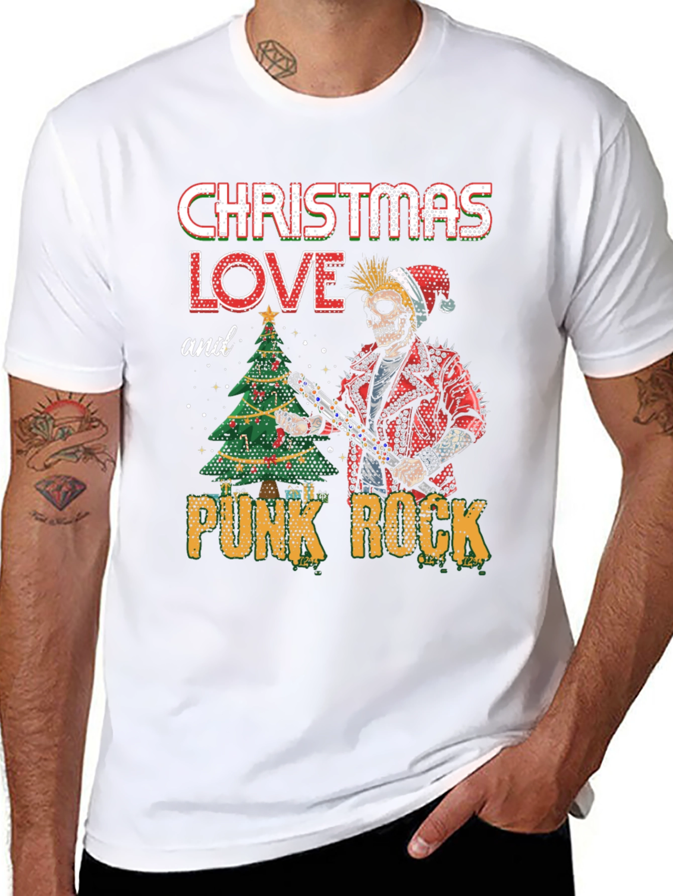 Christmas Love Punk Rock Tee