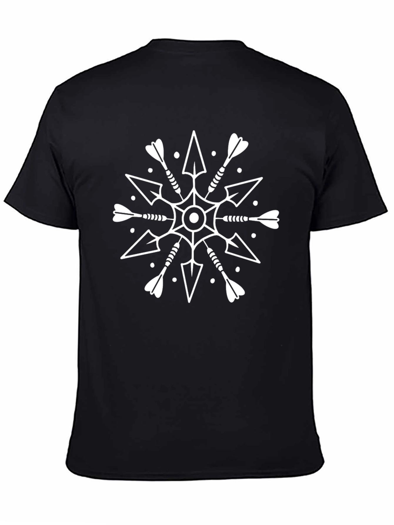 Arrow Compass Graphic Tee - Black Cotton T-Shirt