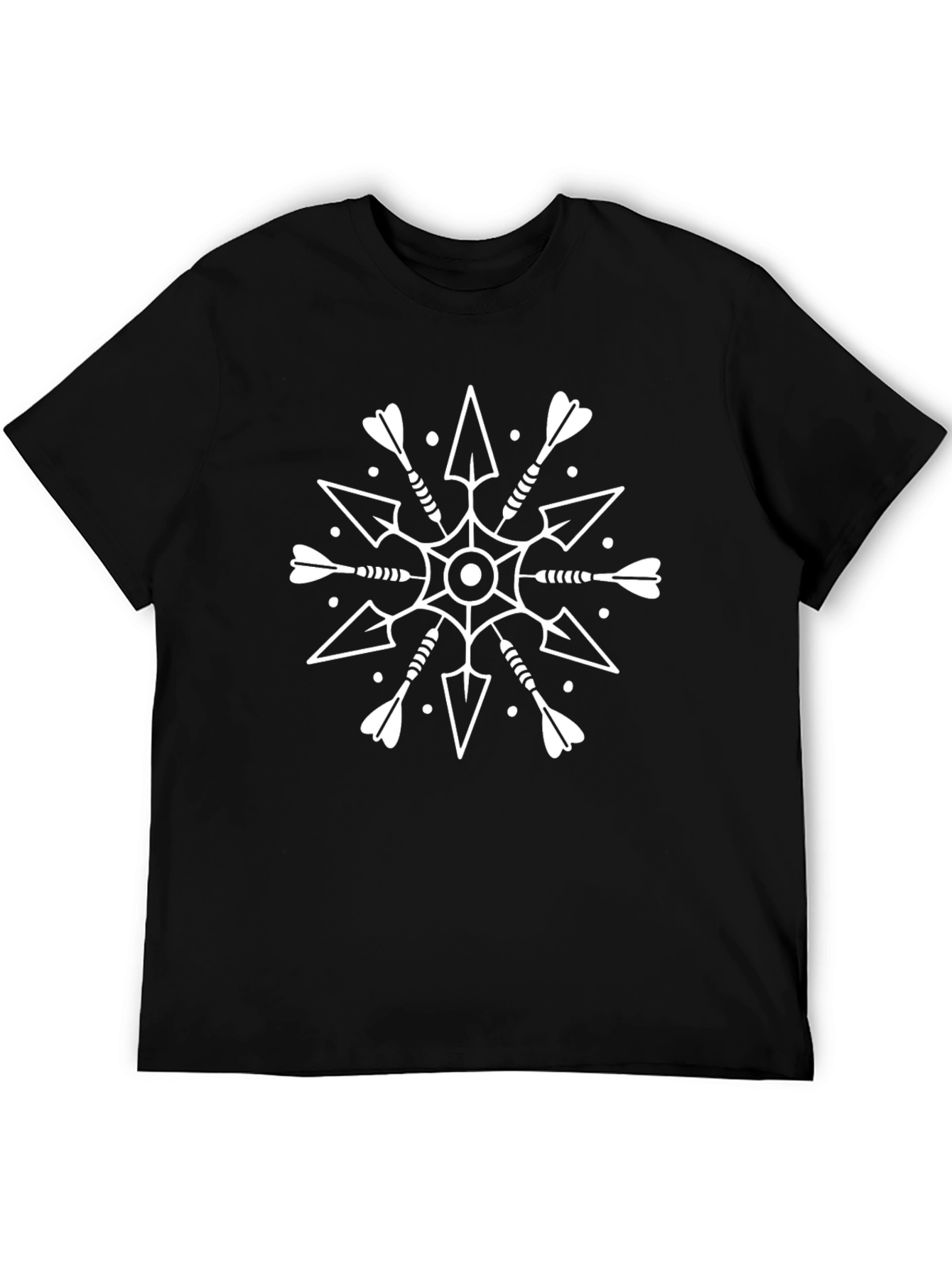 Arrow Compass Graphic Tee - Black Cotton T-Shirt