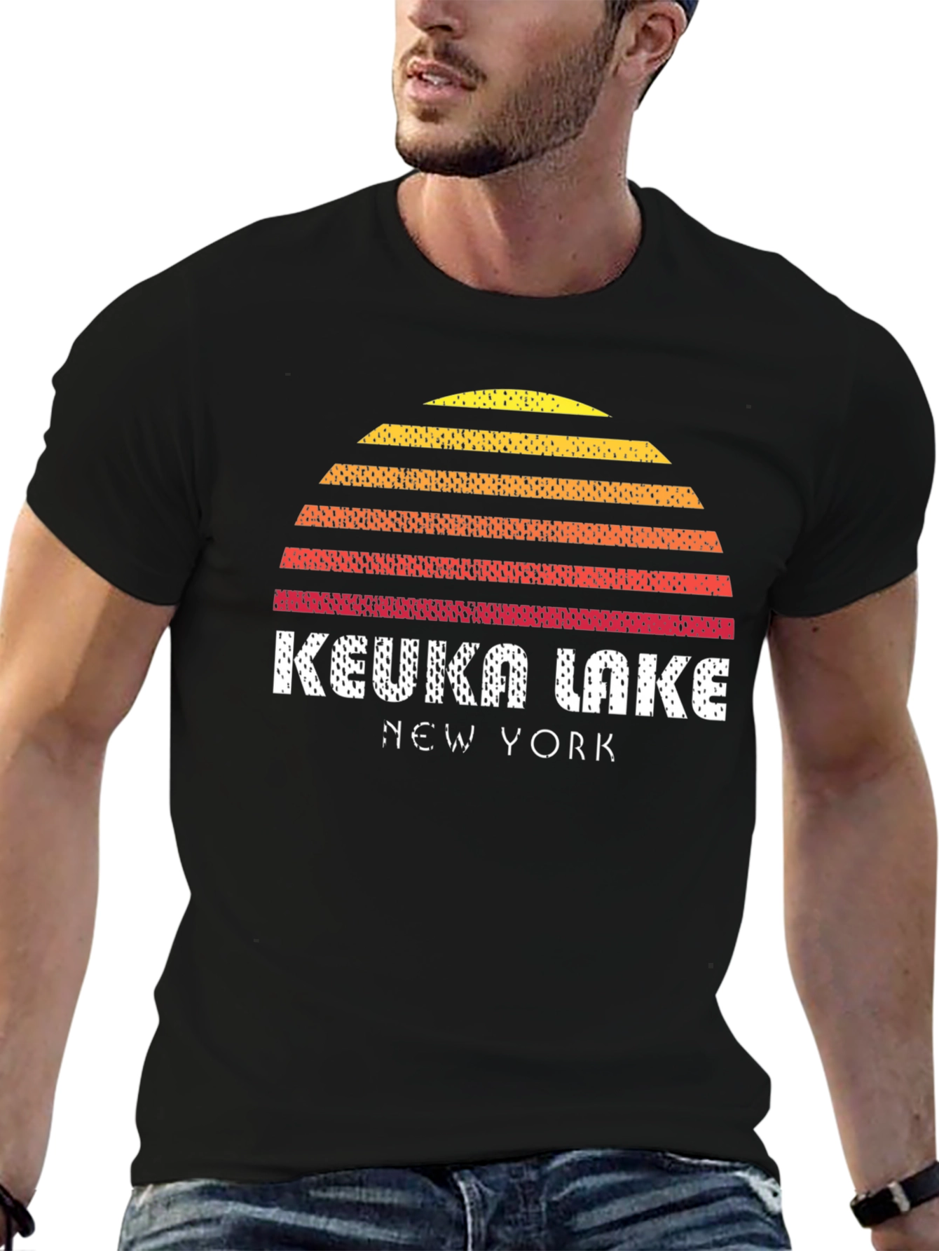 Keuka Lake New York Sunset Graphic Tee