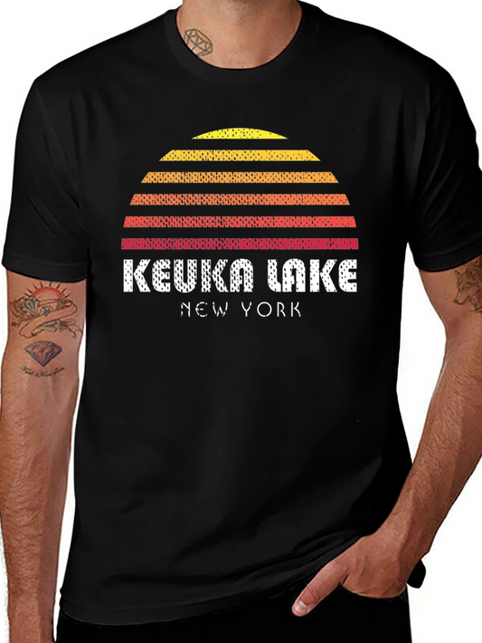 Keuka Lake New York Sunset Graphic Tee